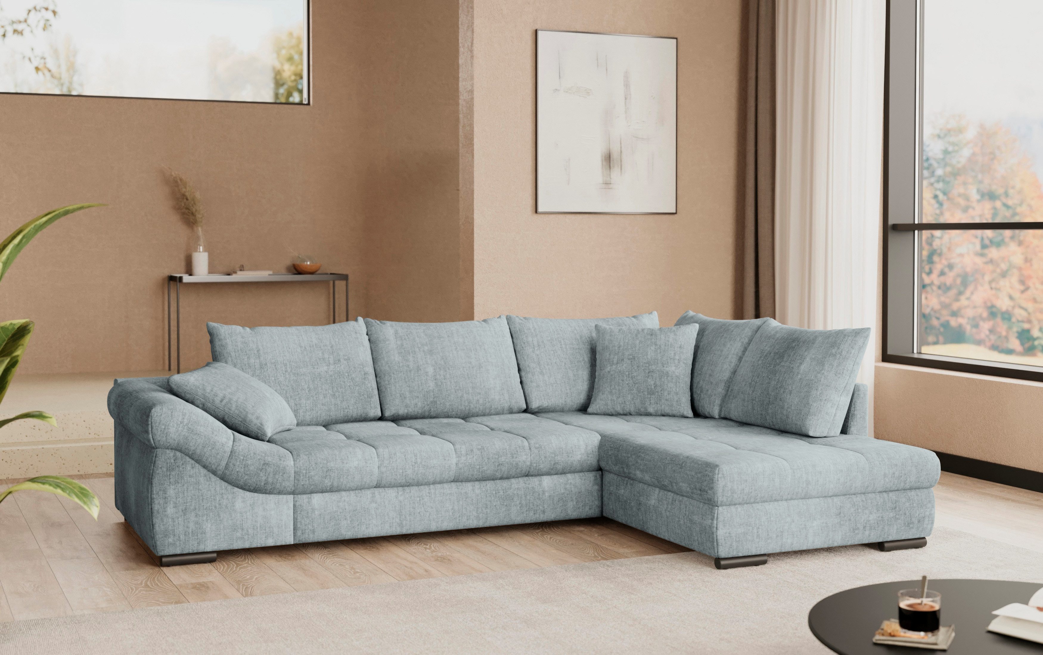 Mr. Couch Ecksofa "Allegro DuraFlex, L-Form" Hochschläfer-Bettauszug, Kalts günstig online kaufen