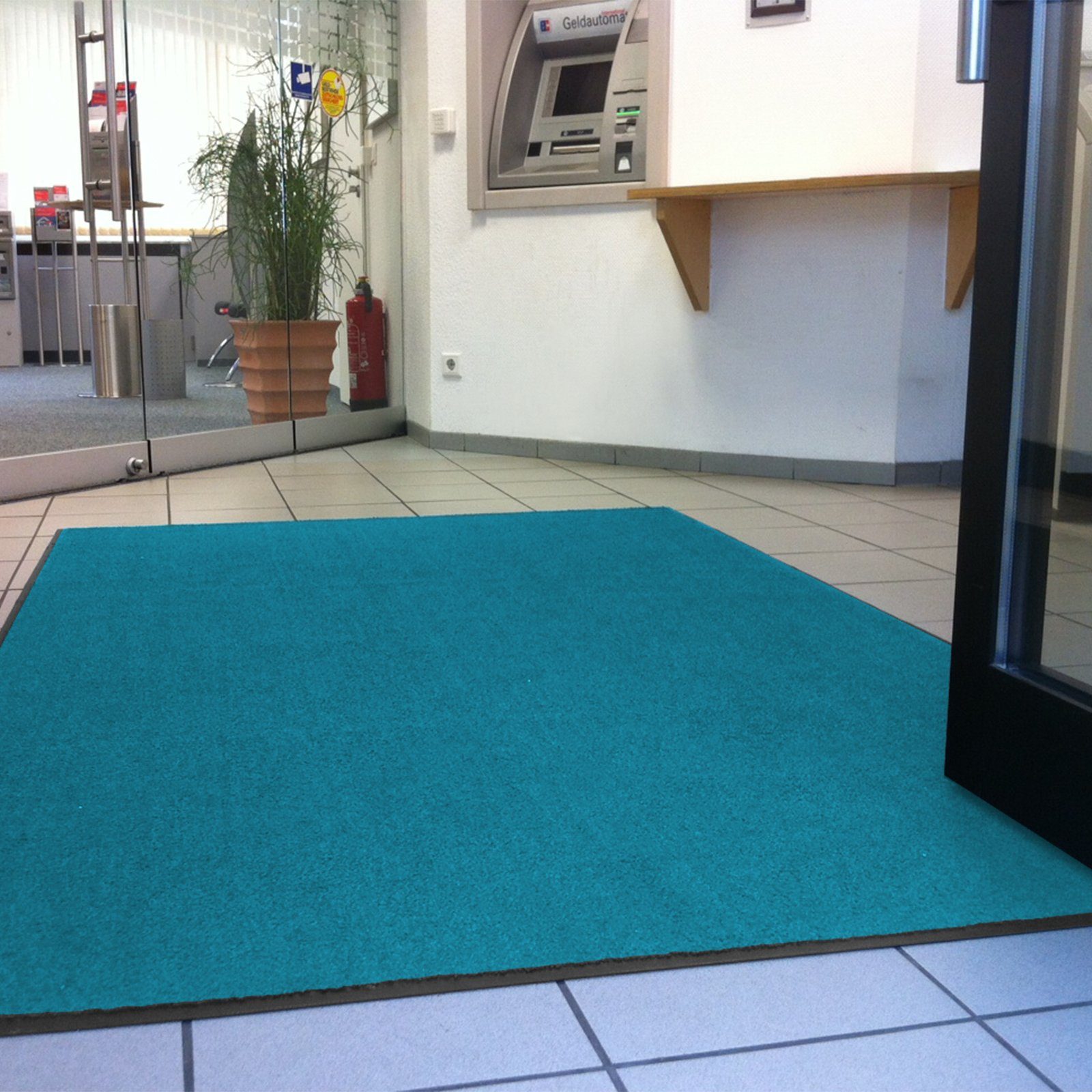 waschbar, Farben Größen, Türkis Höhe: Sauberlaufmatte mm, 7 Fußbodenheizung für & Fußmatte viele rechteckig, Dublin, Karat, geeignet