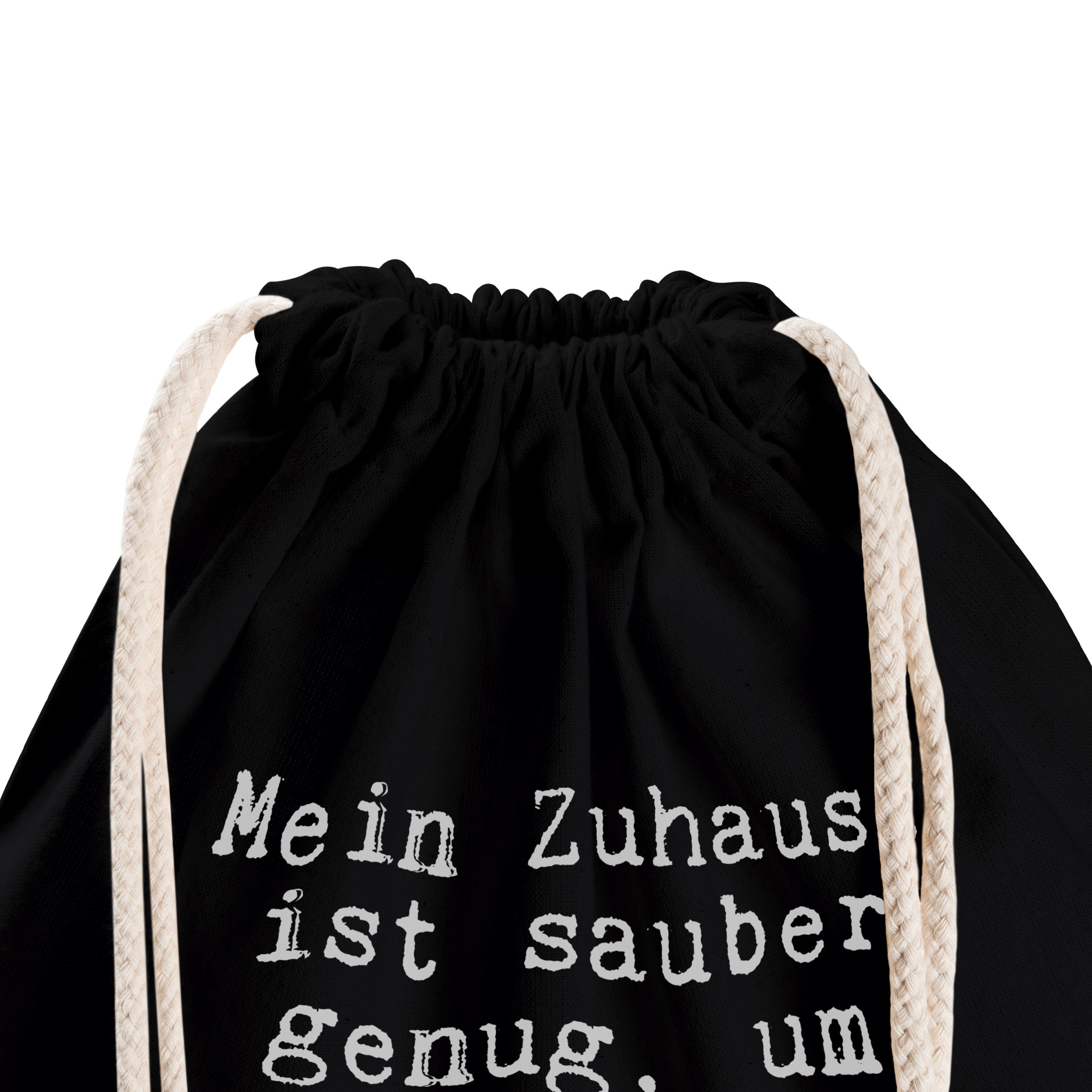 Mein - Turnbeutel, Panda Sporttasche Mrs. Schwarz Zuhause & (1-tlg) Wohnung, Mr. Geschenk, sauber... - ist