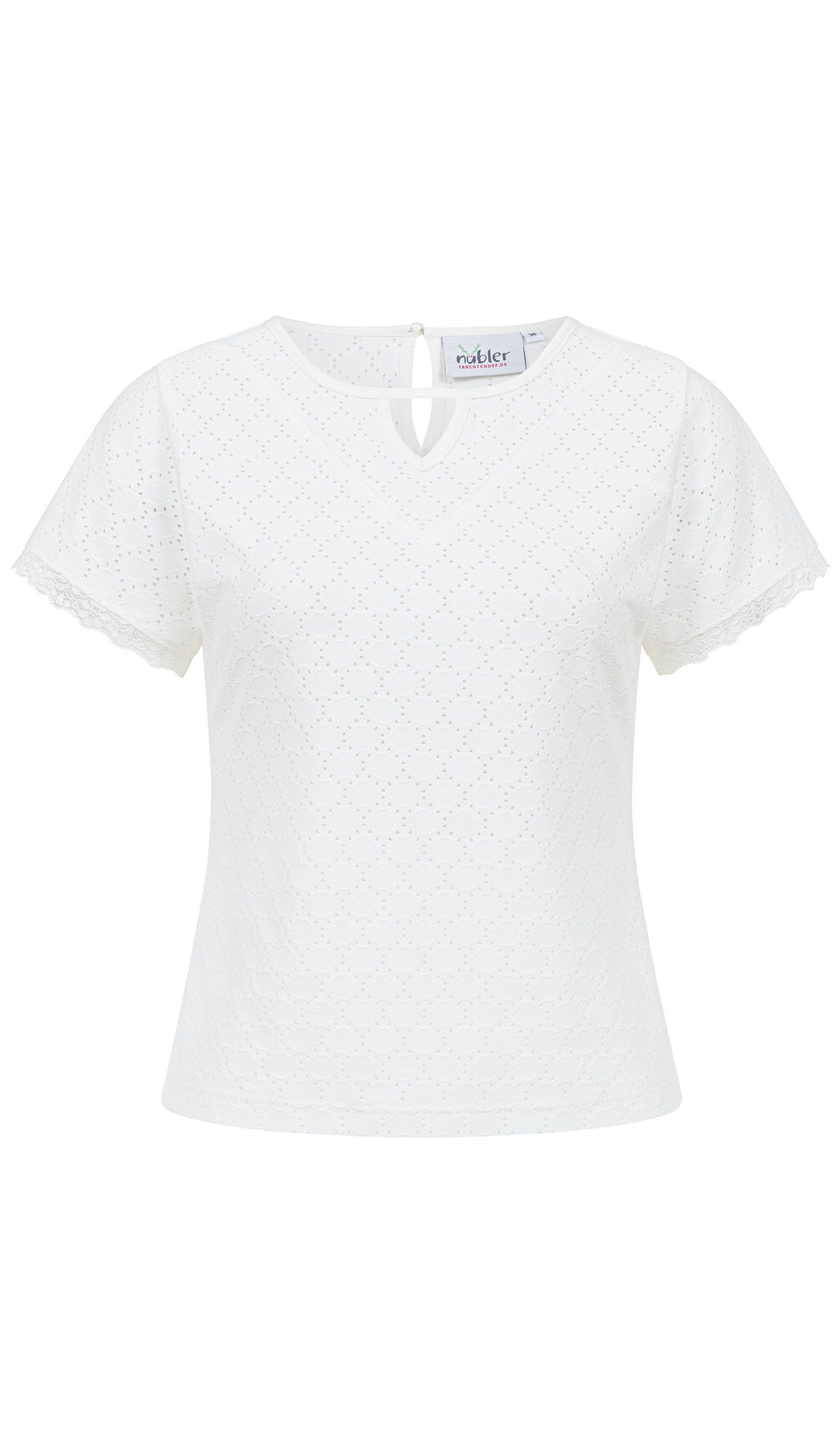 Nübler Trachtenshirt Trachtenbluse Brigitte in Creme von Nübler