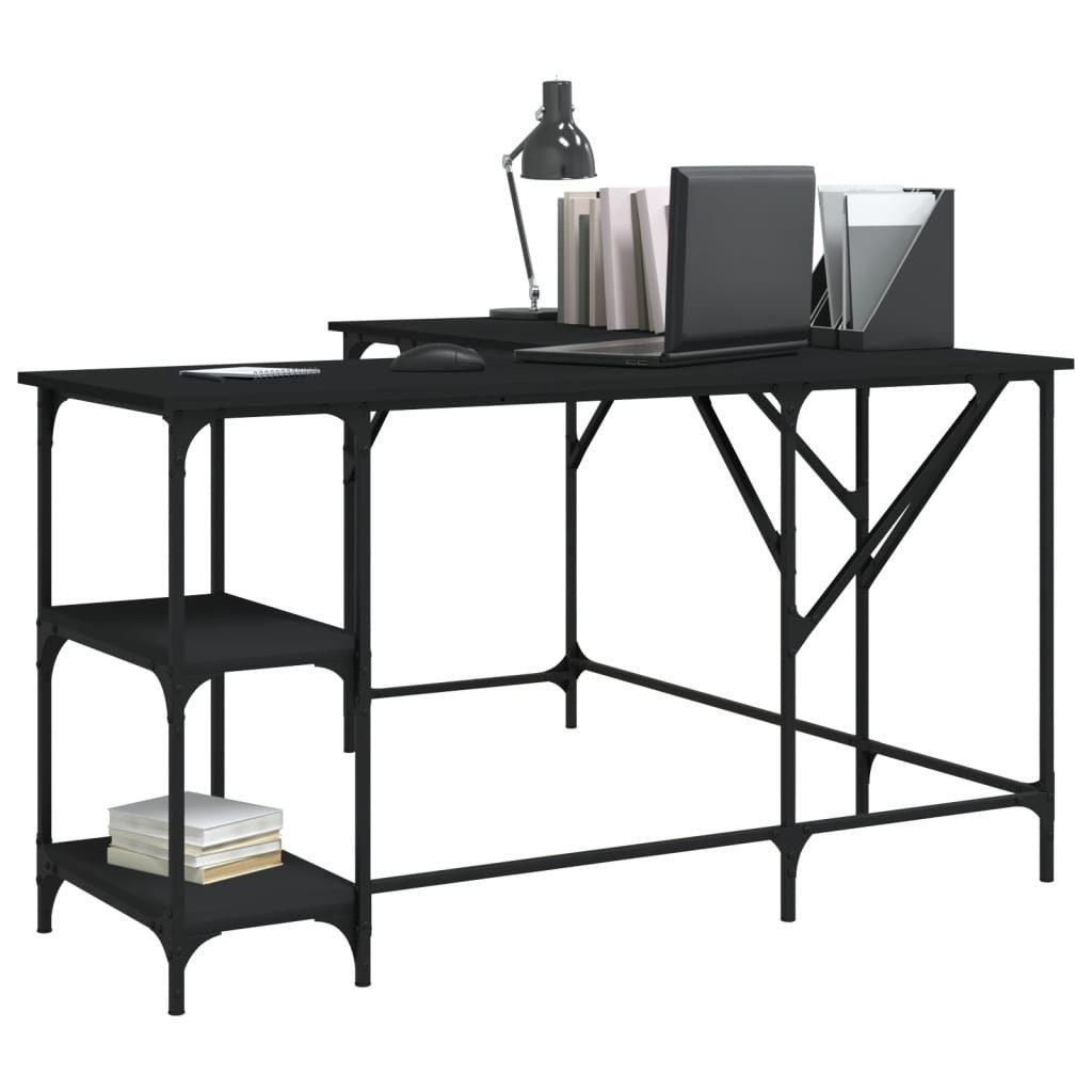 vidaXL Schreibtisch Schreibtisch Schwarz 139x139x75 cm günstig online kaufen