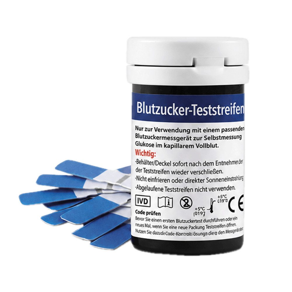 IEA Medical Blutzucker-Teststreifen für IEA Medical Blutzuckermessgerät AC-309, 50-tlg., klinisch verifizierte Genauigkeit, für Diabetes und Glukoseüberwachung