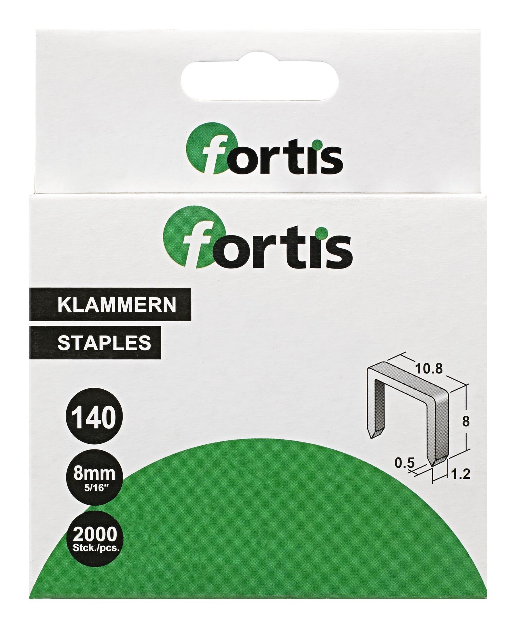 fortis Heftklammer, 10 mm a 2000 Stück