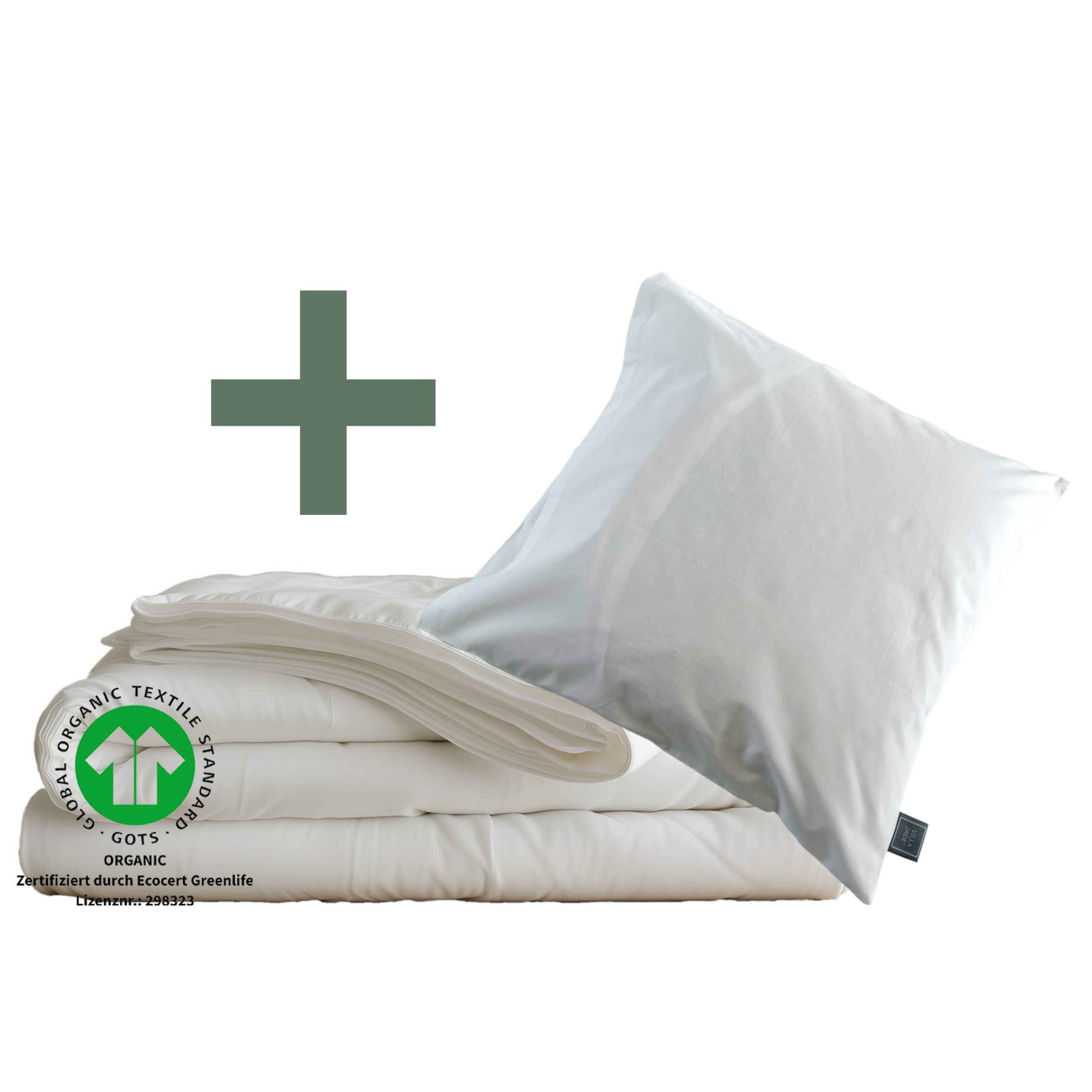 Villa Jade Bettwäsche Villa Jade° Die Bio Bettwäsche kbA Baumwolle (GOTS) Naturestyle weiß, 2 teilig, - vegan, nachhaltig, Bio - Qualität Handmade in EU Bettwäsche-Set