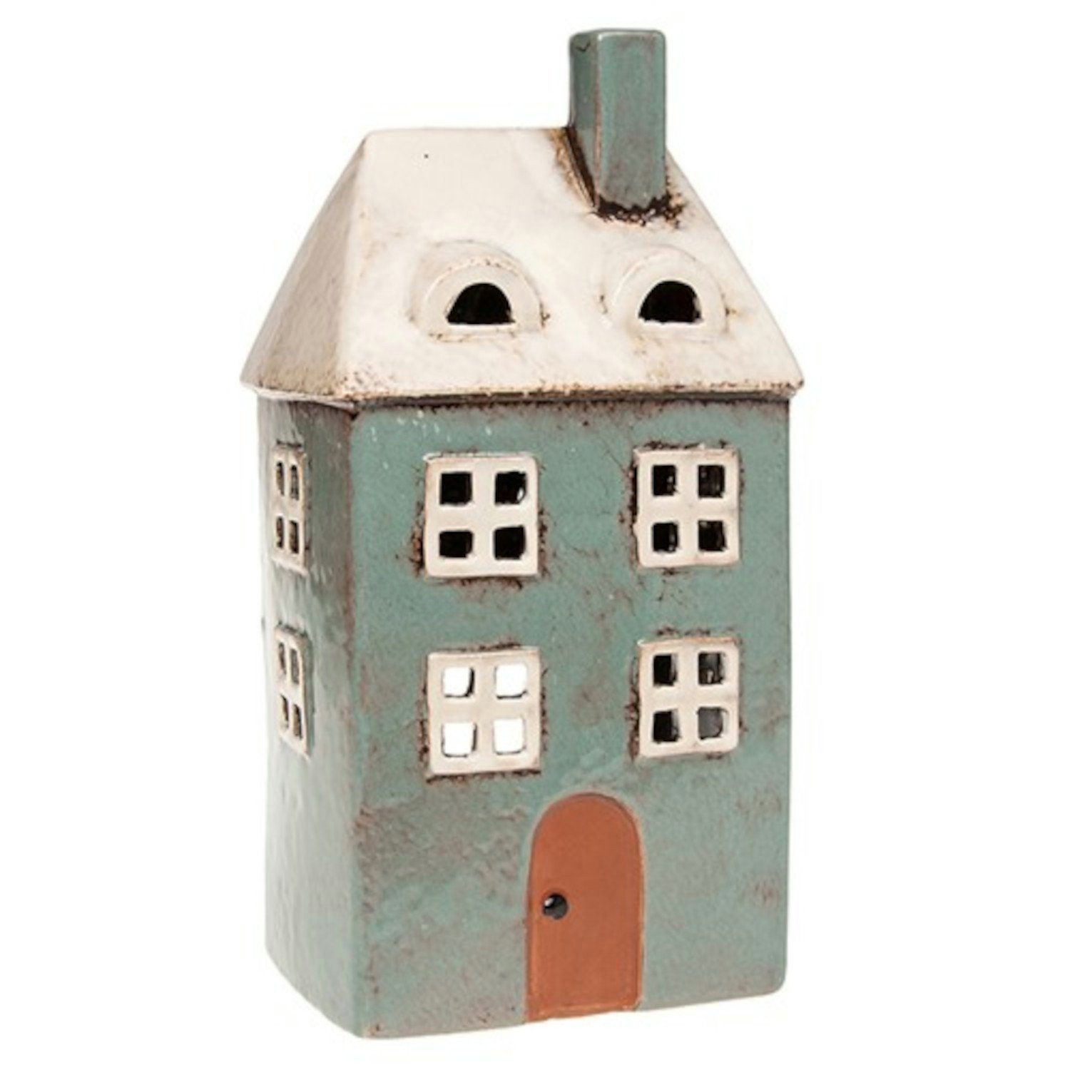 Teelichthalter Village Pottery Teelichthalter, Tall House, Handarbeit