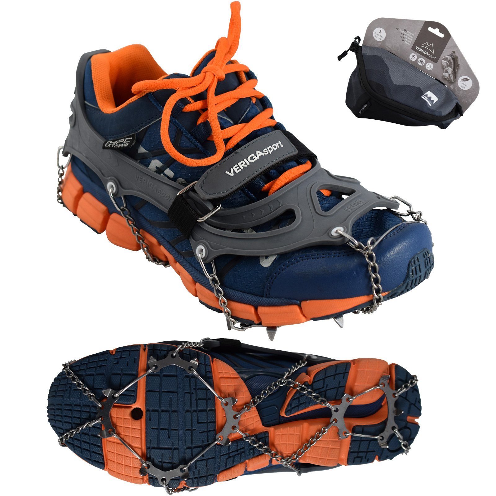 Veriga Spikes Family Track His Schuhkrallen, Eis Krallen Schuh Spikes  Schnee Steigeisen