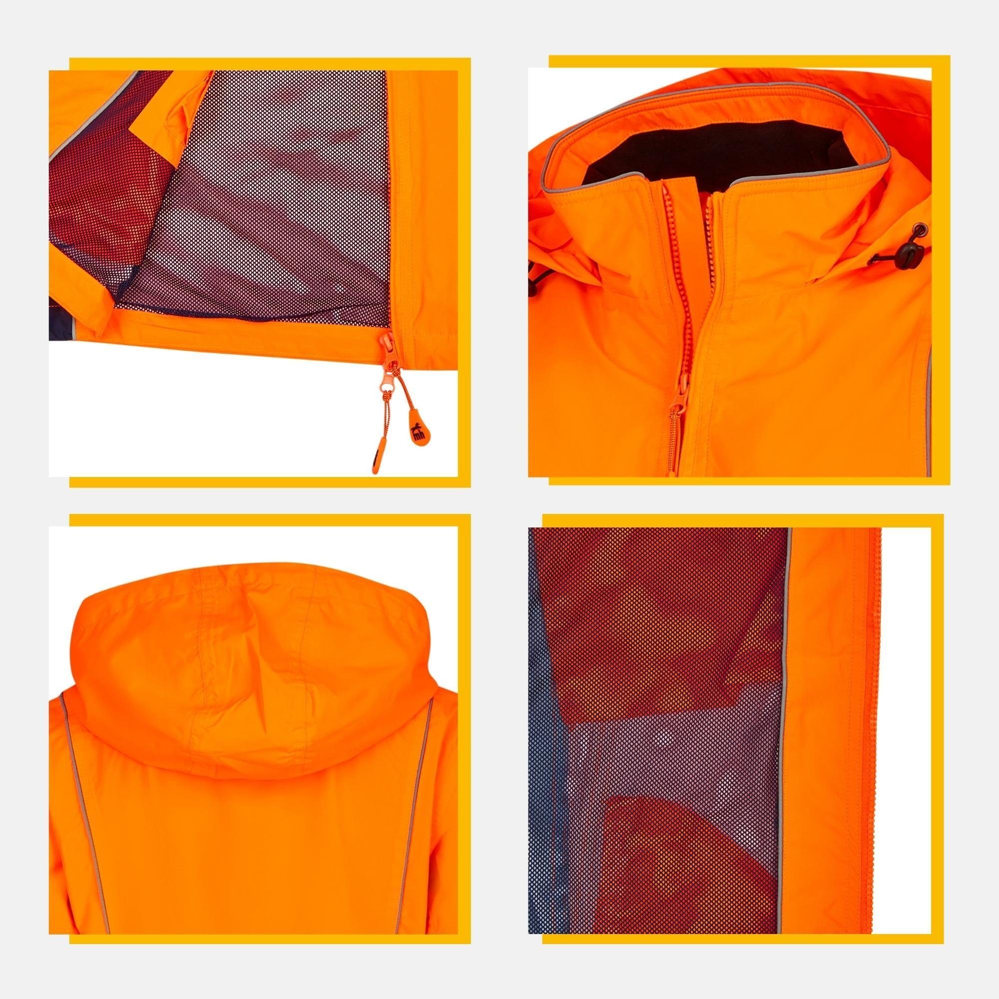 winddicht Damen Michael Regenjacke Heinen neon-orange wasserdicht,