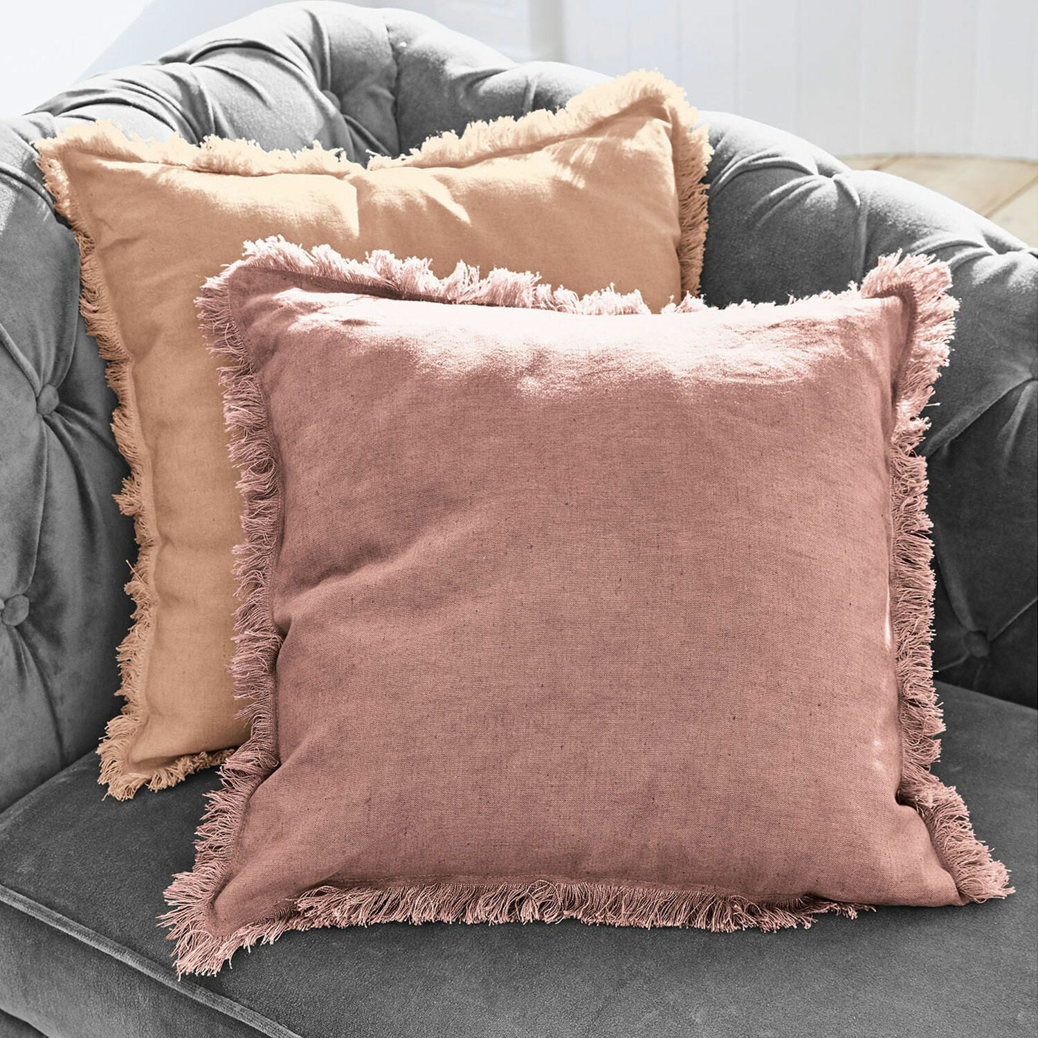 Mirabeau Kissenhülle Kissenhülle 2er Set Quebo rosa/orange, none – Bild 2 von 3