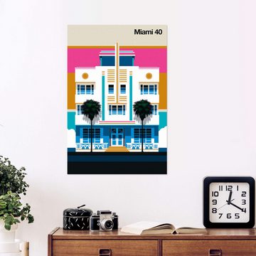 Posterlounge Wandfolie Bo Lundberg, Miami 40, Wohnzimmer Modern Illustration