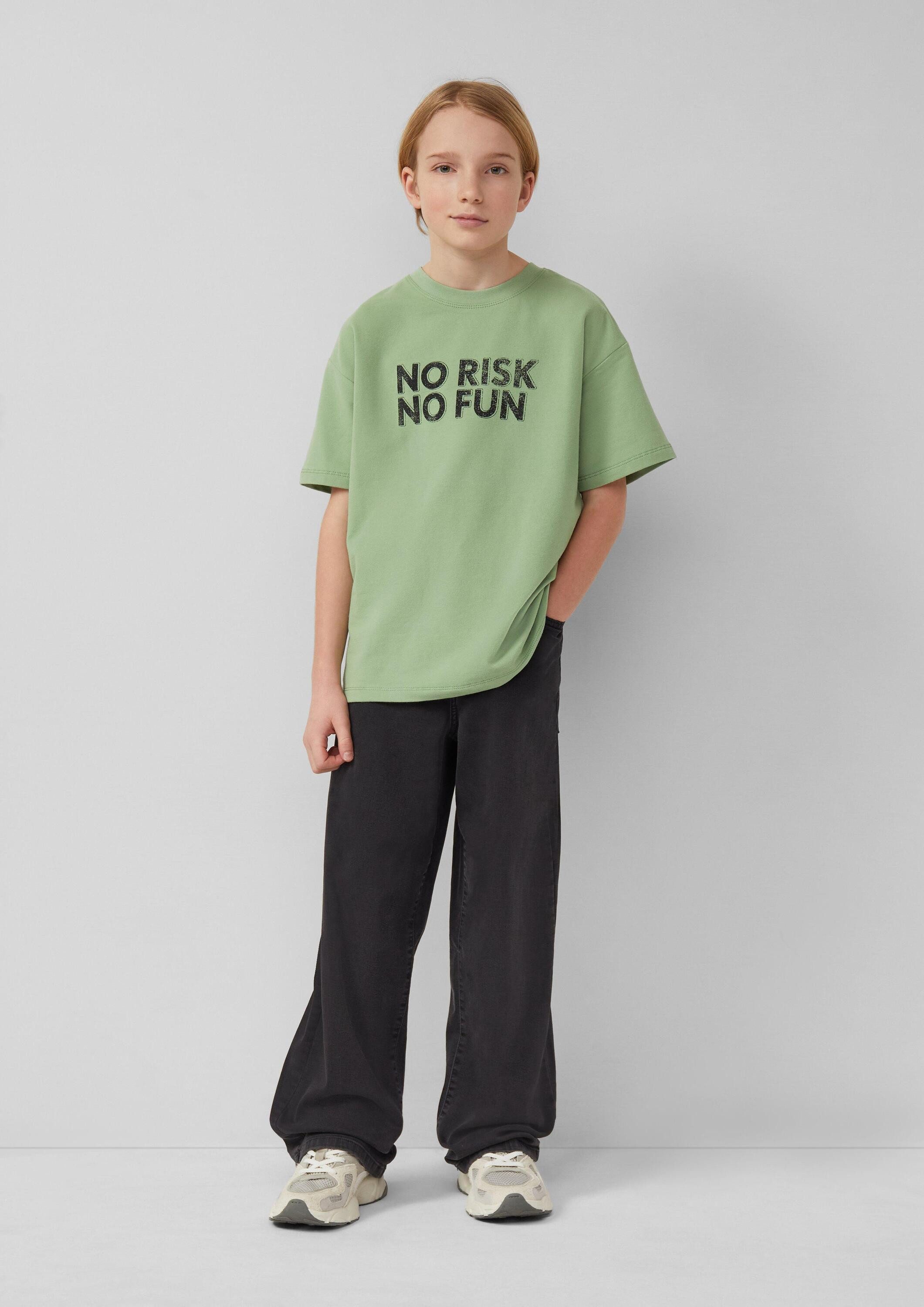 s.Oliver Kurzarmshirt T-Shirt Weiches Sweat-T-Shirt im Oversize Fit