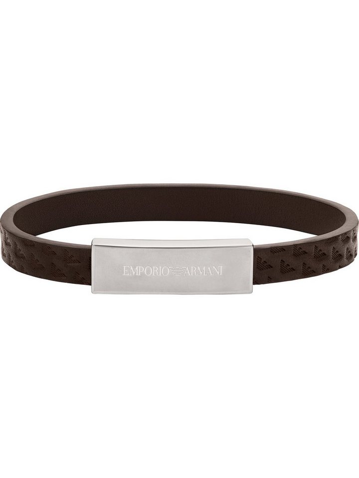 Emporio Armani Armband Emporio Armani Herren-Armband Leder, Edelstahl