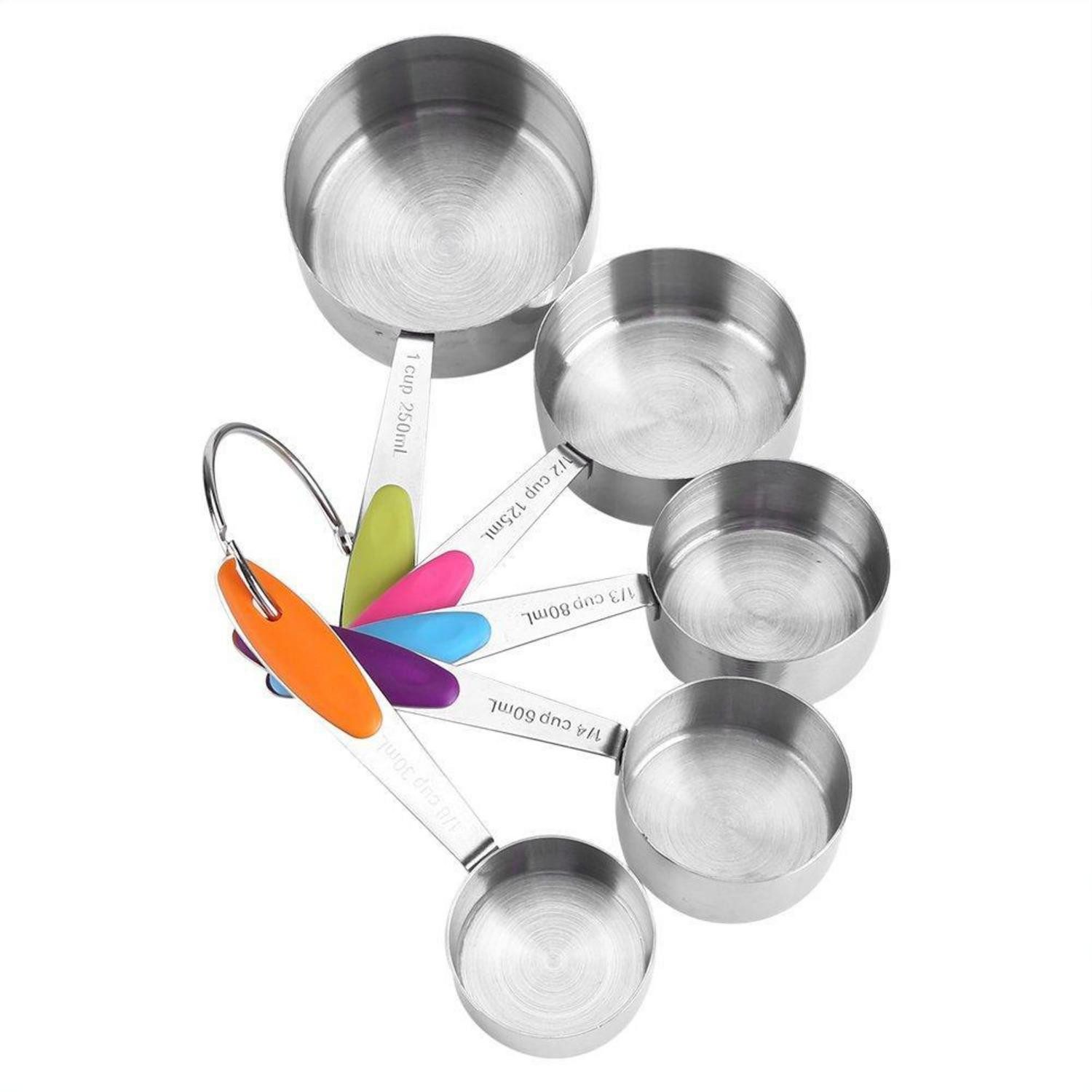 LuxusKollektion Messlöffel Edelstahl Messbecher Set 5tlg mit Waage, Metall, (5-St)