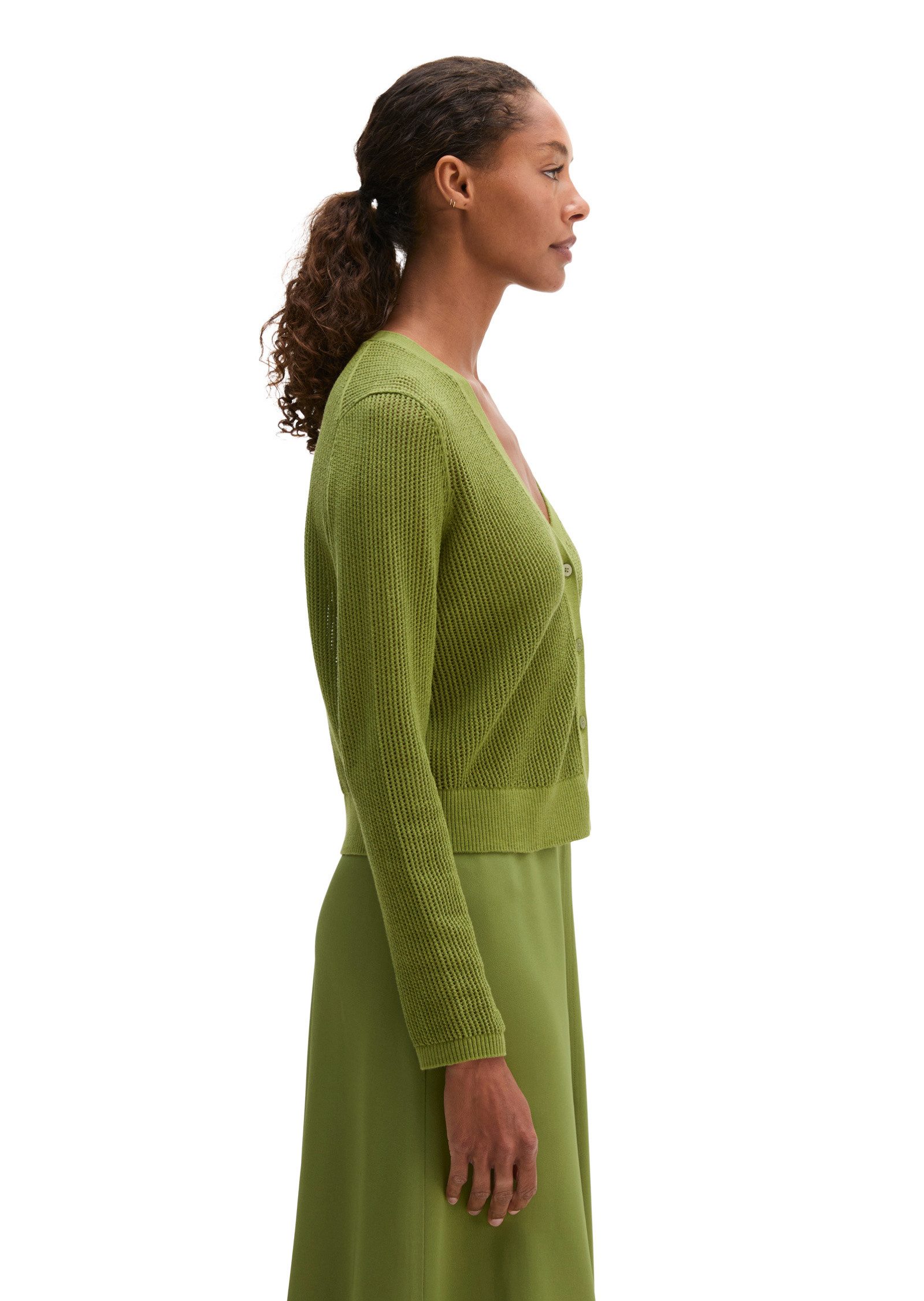 Marc O'Polo Cardigan aus Baumwolle-Leinen-Slub-Garn