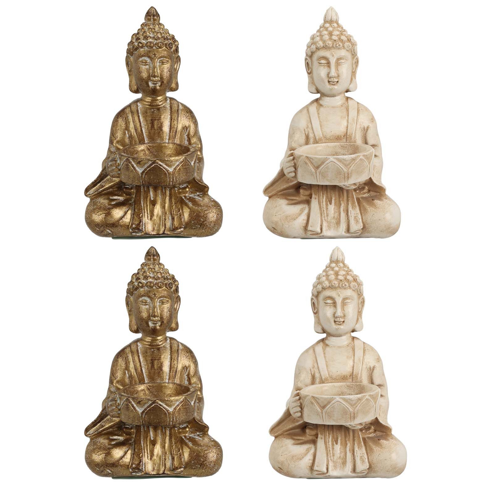 HAC24 Teelichthalter Buddha Figur Teelicht Halter günstig online kaufen