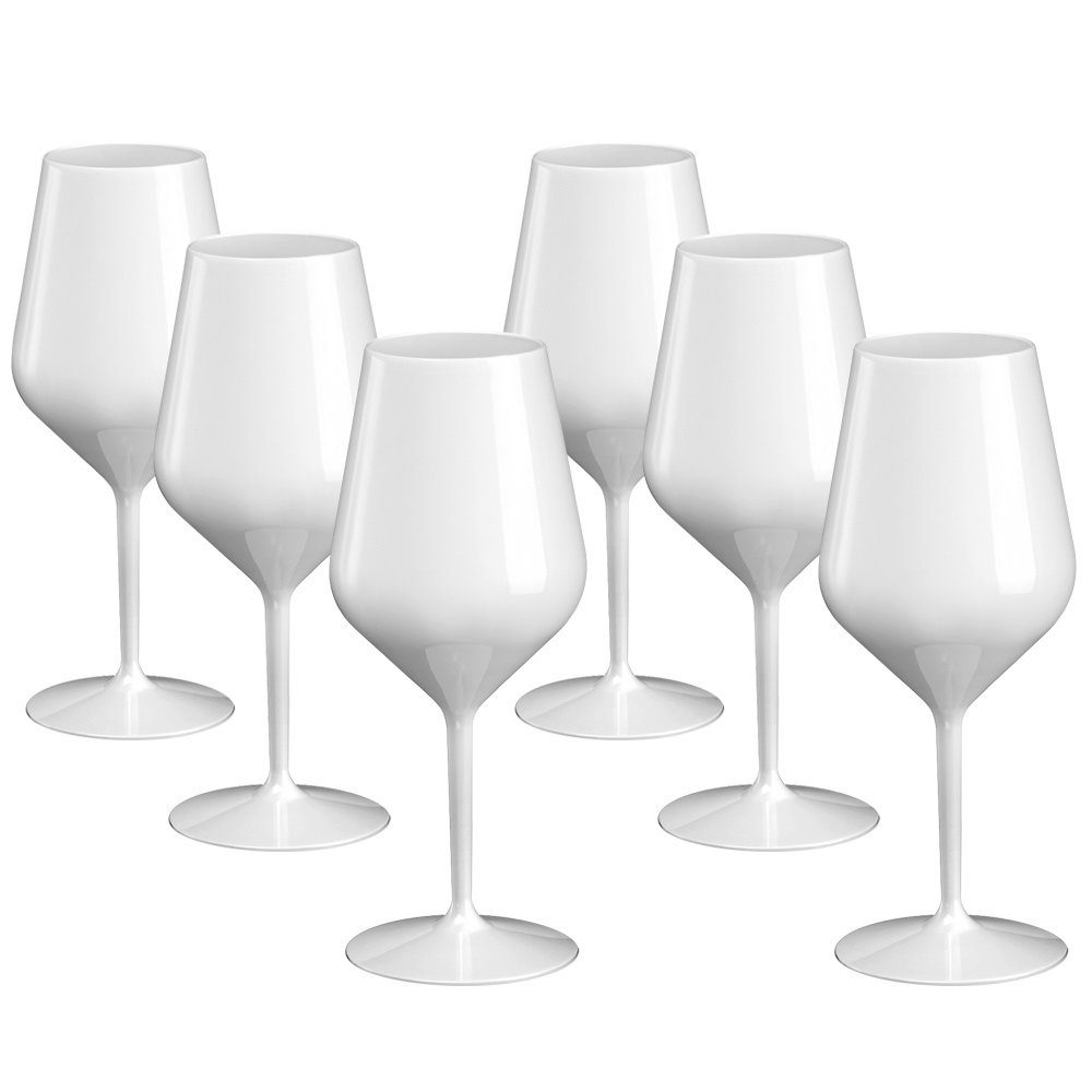 Doimoflair Weinglas DoimoFlair Weingläser aus Kunststoff bruchsicher Plastik, 6-tlg.