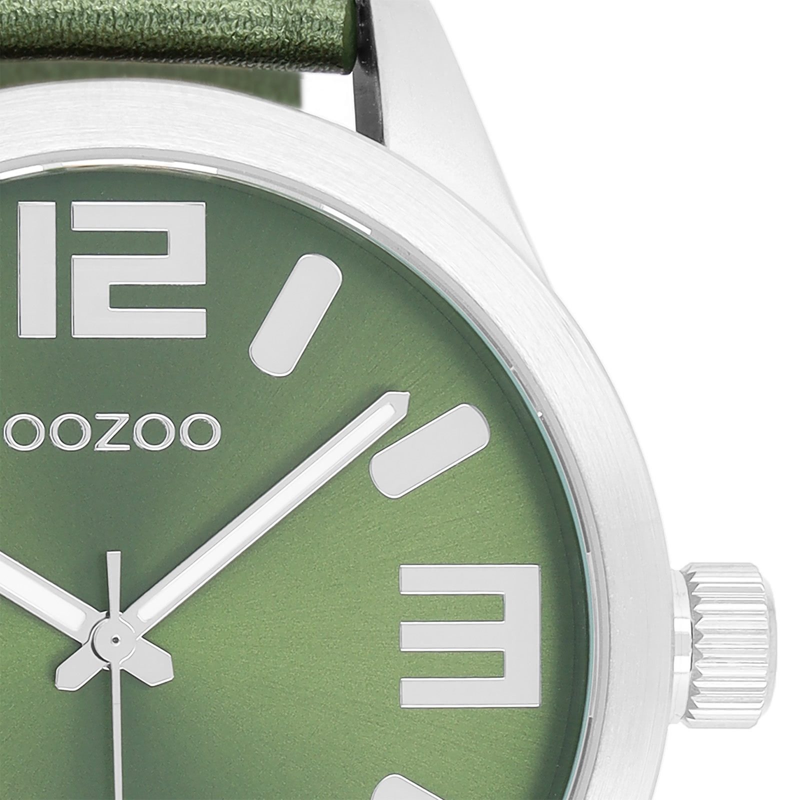 OOZOO Quarzuhr Oozoo Damen Armbanduhr Timepieces Analog, (Analoguhr), Damenuhr rund, extra groß (ca. 46mm) Lederarmband, Fashion-Style