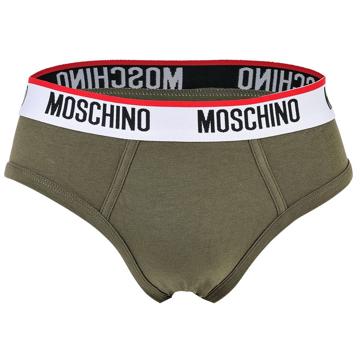 Moschino Slip Pack Olivgrün - Briefs, Herren 2er Unterhose, Slips Cotton