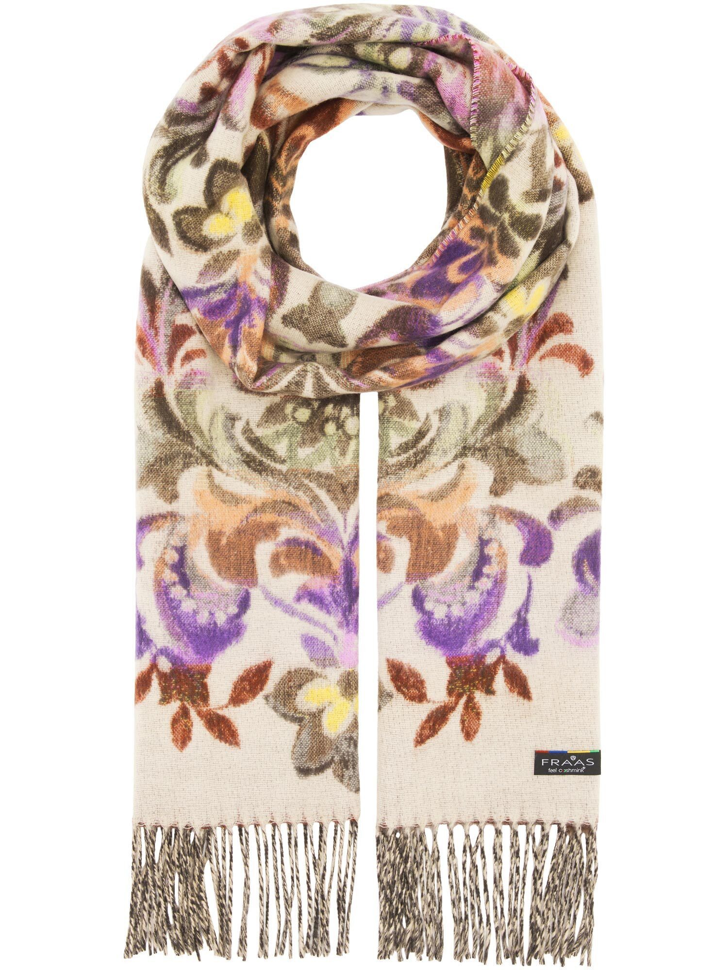 Fraas Modeschal Cashmink-Schal mit romantischem Blumen- und Ranken-Design