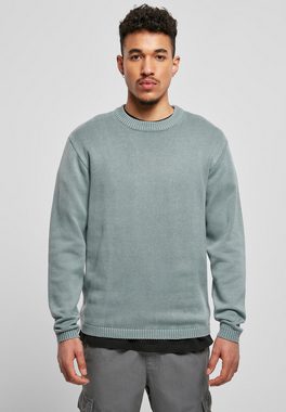 URBAN CLASSICS Rundhalspullover Urban Classics Herren Washed Sweater (1-tlg)