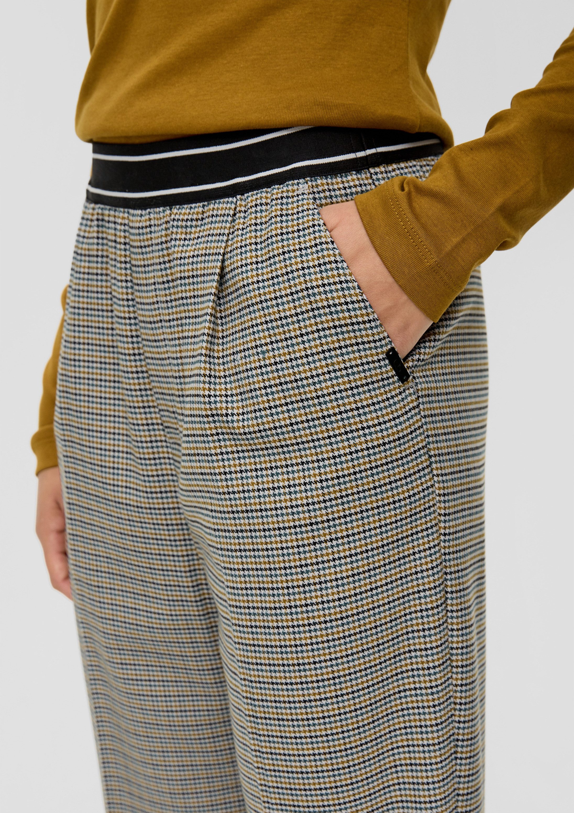 QS Chinos Hose Wide Leg: Hose mit Elastikbund