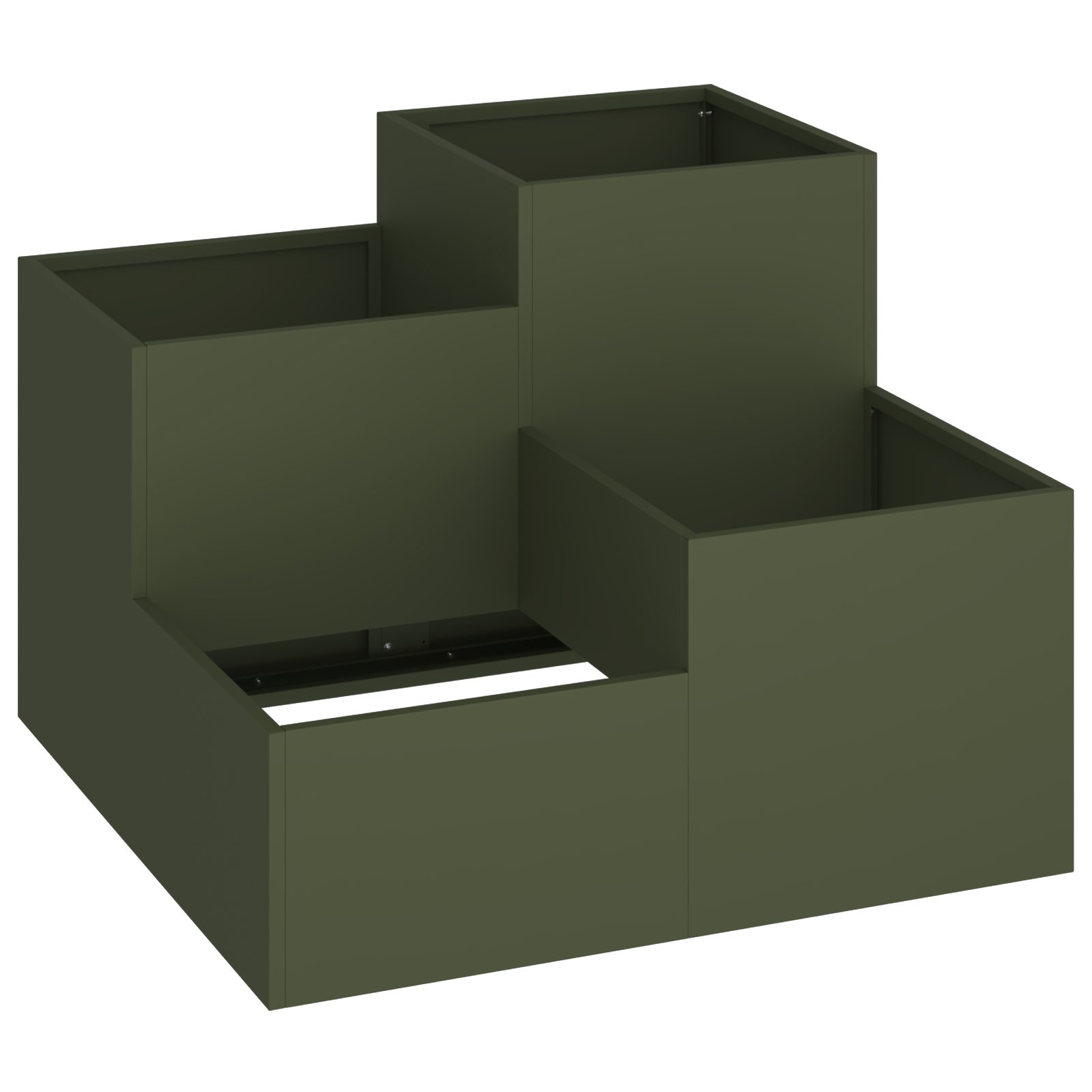 vidaXL Blumentopf Pflanzkübel 80x80x60 cm Olivgrün günstig online kaufen