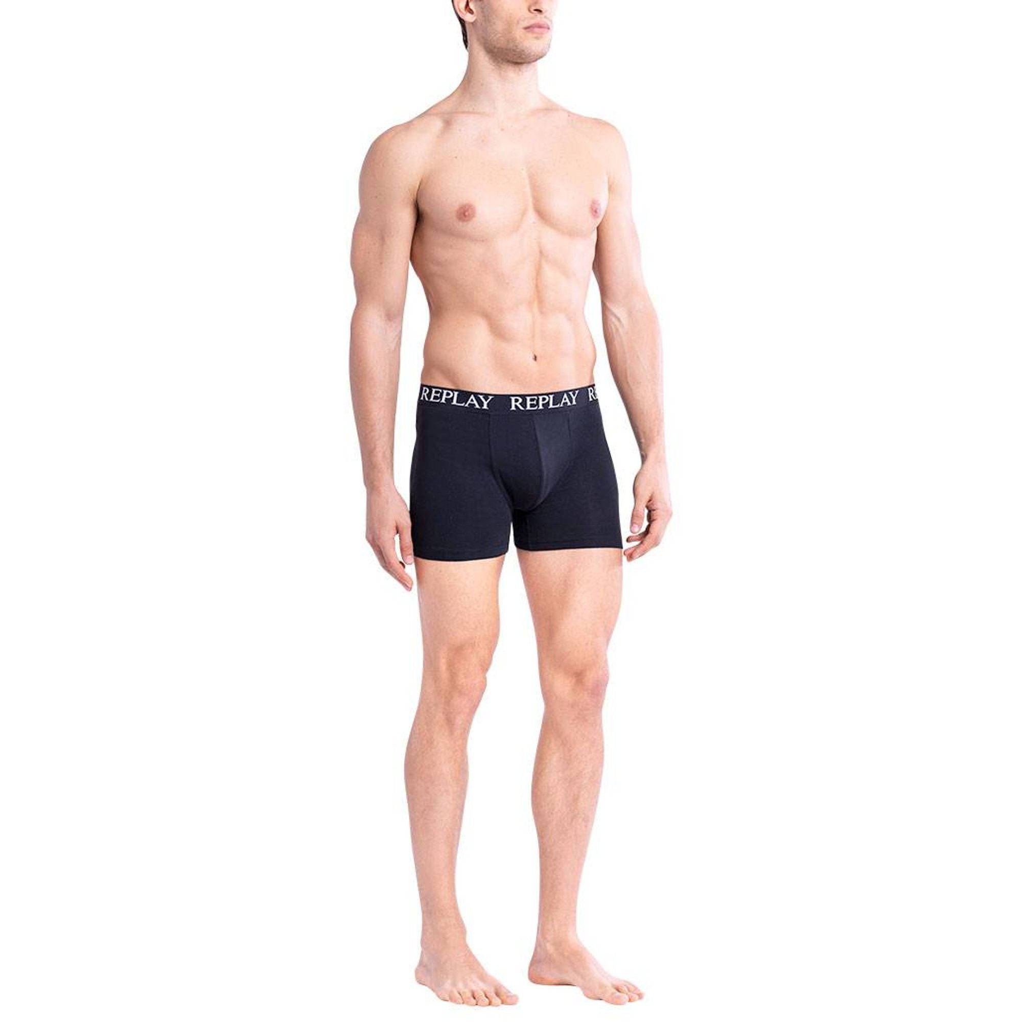 Replay Boxer Herren Boxershort 3er Pack Baumwollmischung (Packung, 3er Pack)