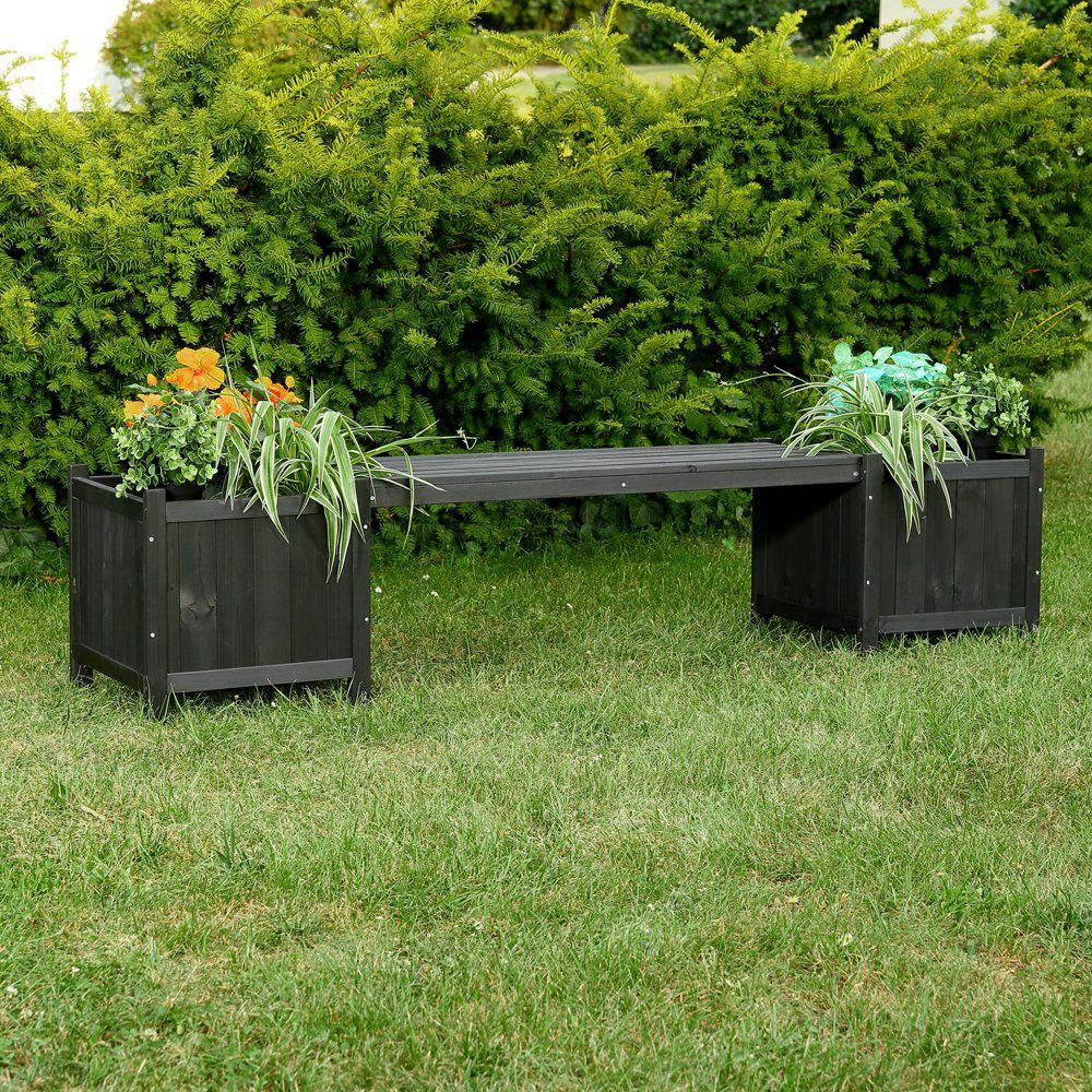 Feel2Home Gartenbank Gartenbank 2 Blumenkästen 2in1 günstig online kaufen