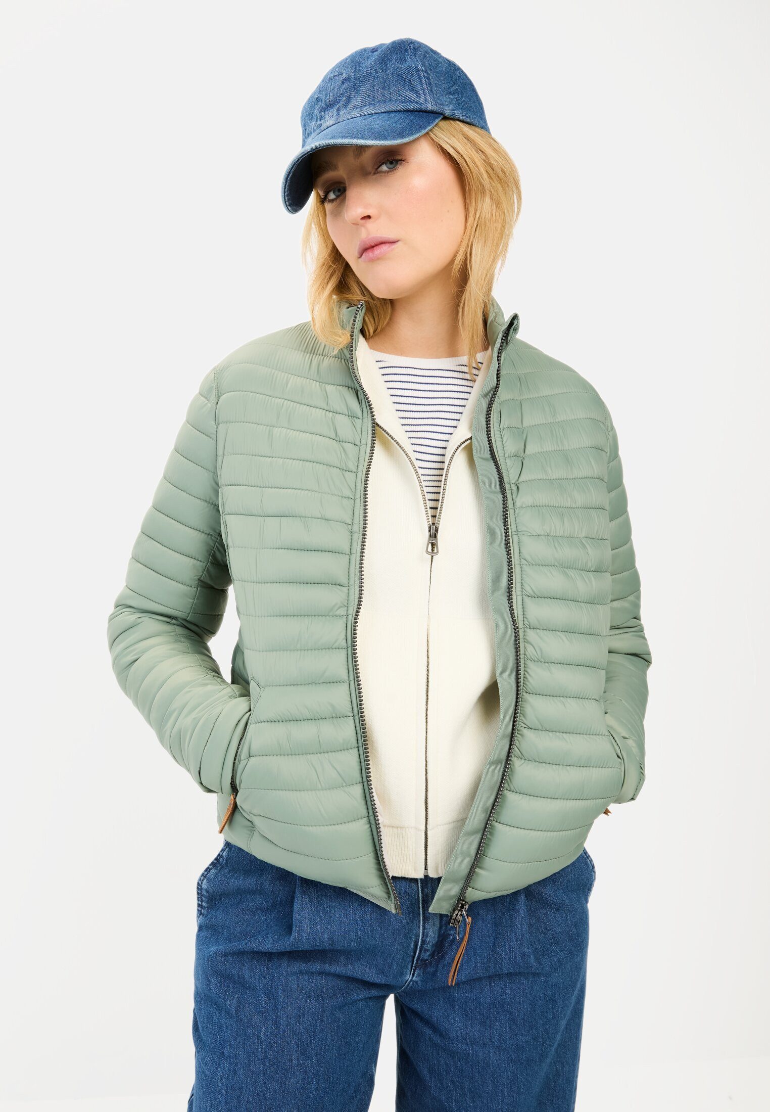 camel active Steppjacke aus recyceltem Polyamid Langarm Stehkragen Reflekti günstig online kaufen