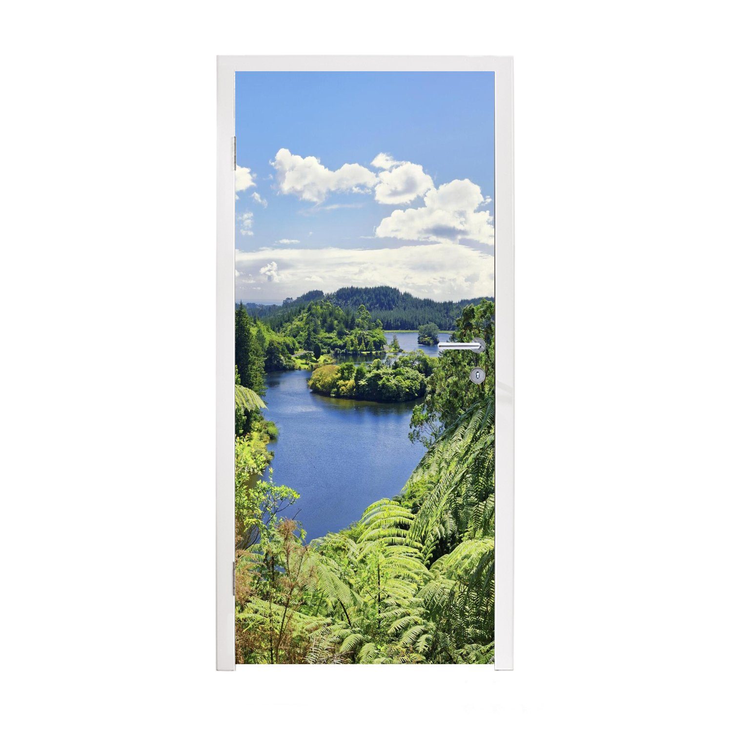Neuseeland, in des Türtapete Türaufkleber, cm Whanganui-Nationalparks MuchoWow 75x205 Matt, bedruckt, Tür, Fototapete (1 St), für Panorama