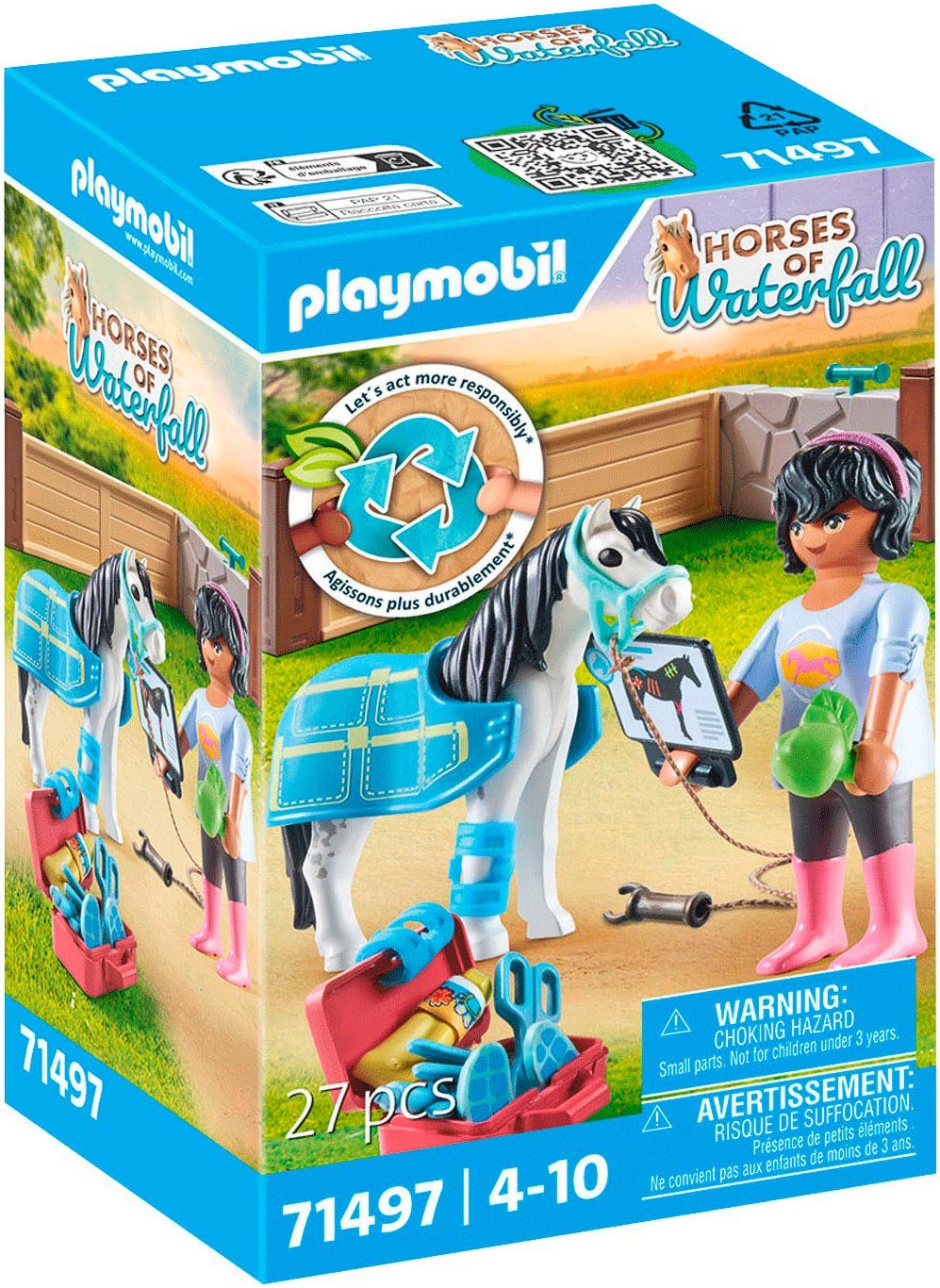 Playmobil® Konstruktions-Spielset Pferde-Therapeutin (71497), Horses of Waterfall, (27 St), Made in Europe