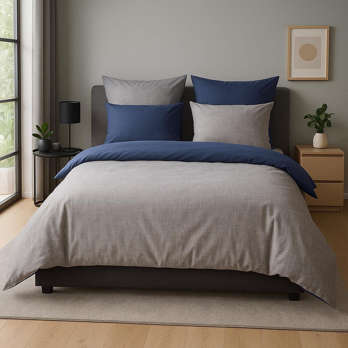 TRAUMSCHLAF Bettwäsche Texture, Mako Satin, 2 teilig, Mako-Satin mit sehr feiner Struktur