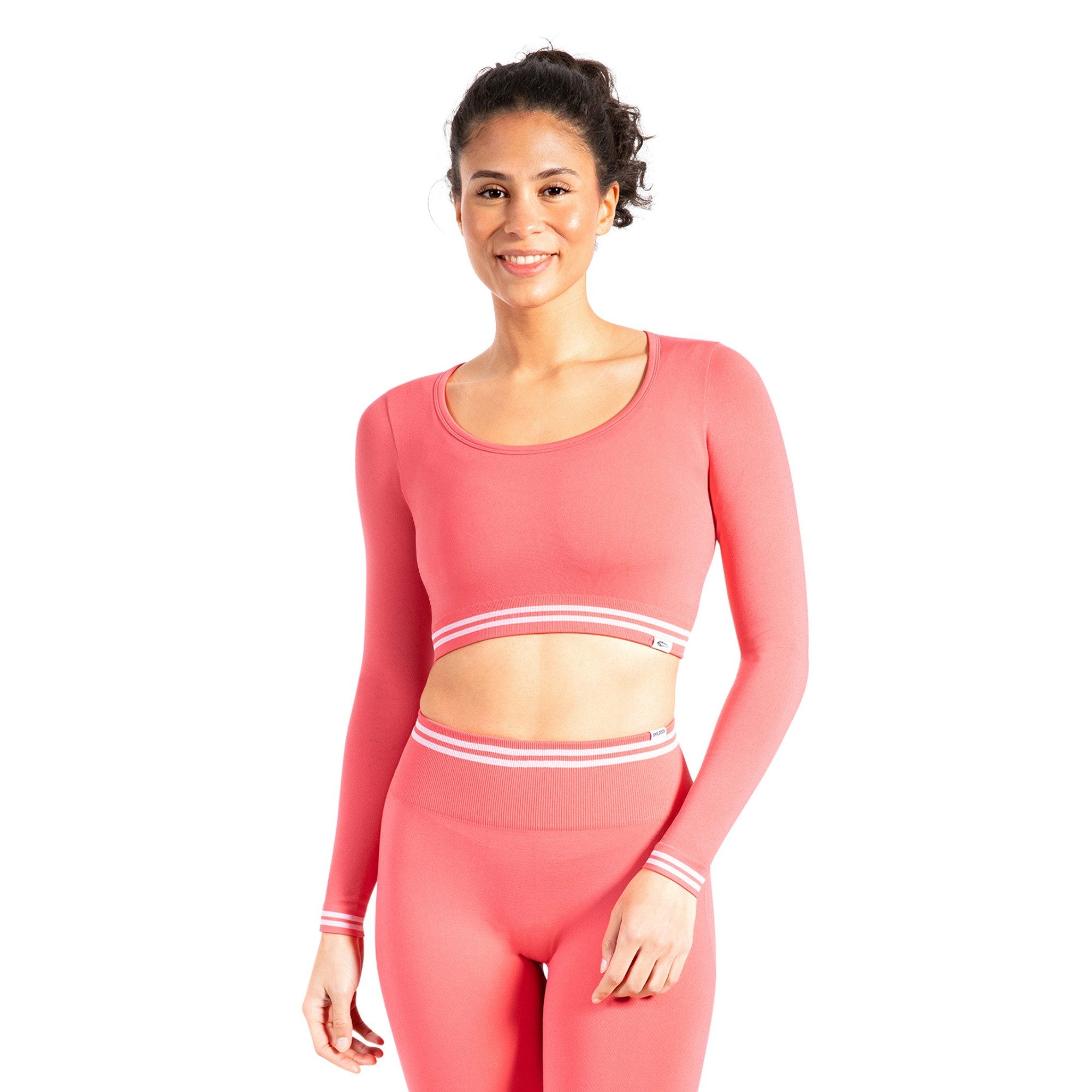 Longsleeve Miriel, Oberteil figurbetonendes Crop Shirt Gym & Alltag