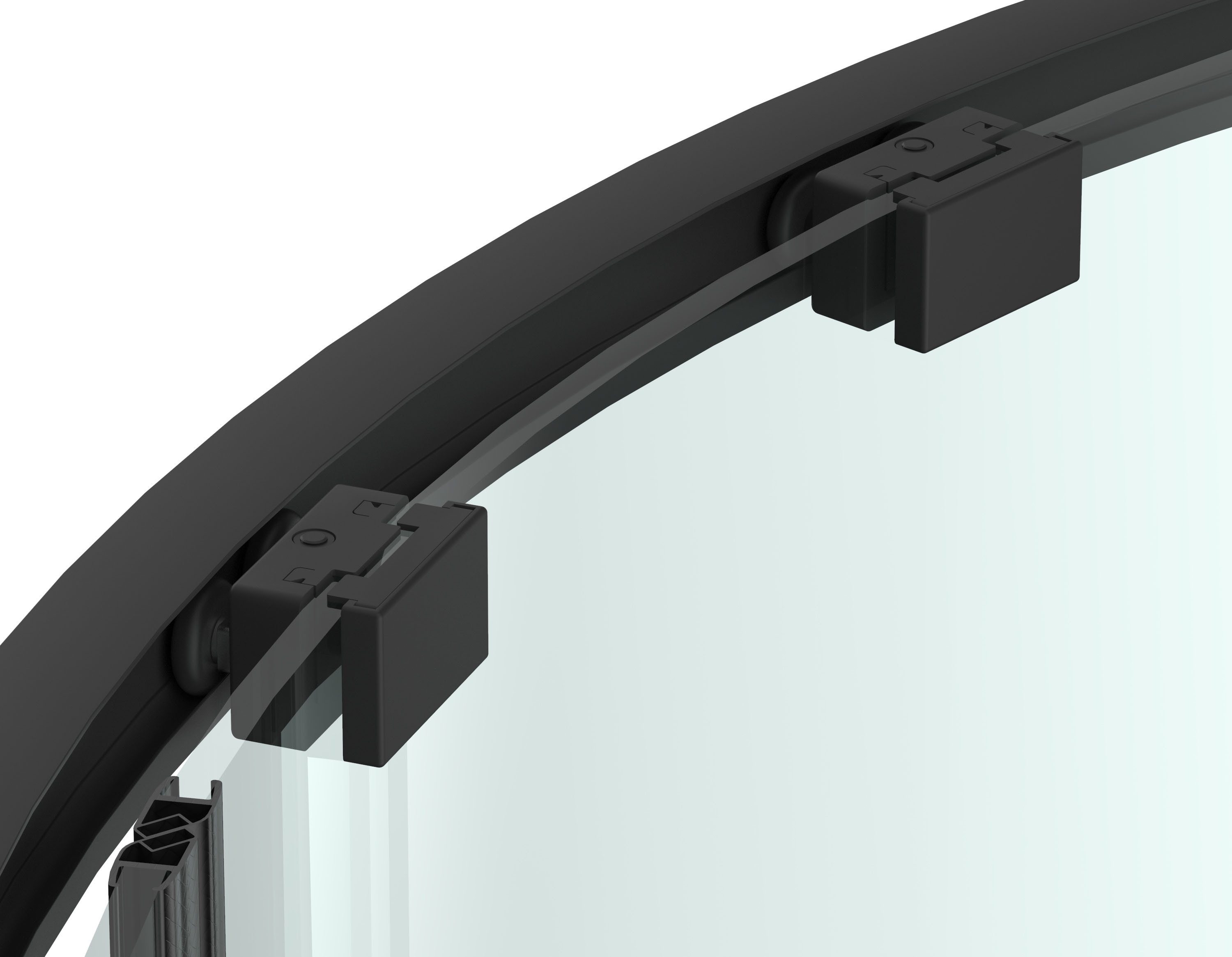 Sanotechnik Runddusche Sanotechnik SlimLIne Rundduschkabine schwarz, Einscheibensicherheitsglas – Bild 4 von 5