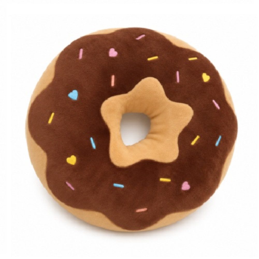 Carbotex Dekokissen Donut Cooki Plüsh Kissen Dekokissen Rund 45 cm