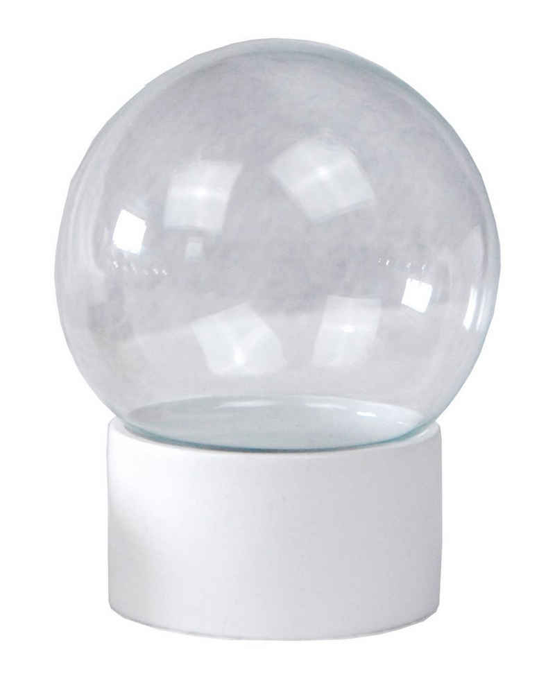 Snowglobe-for-you Schneekugel Schneekugel Bastelset Glas100 mm breit weiß rund