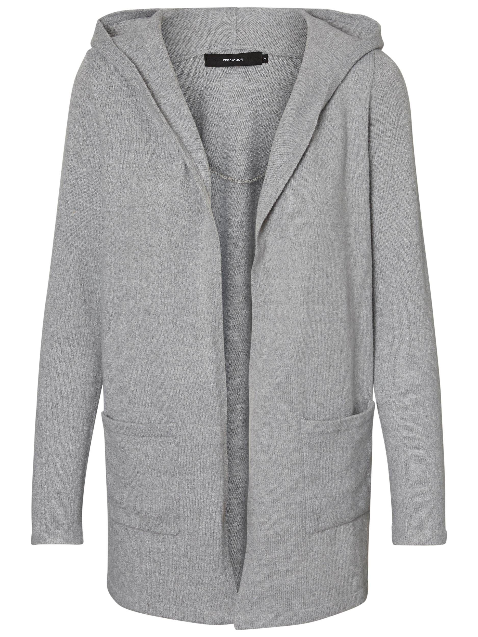 Vero Moda Cardigan melange HOOD grey VMDOFFY OPEN light