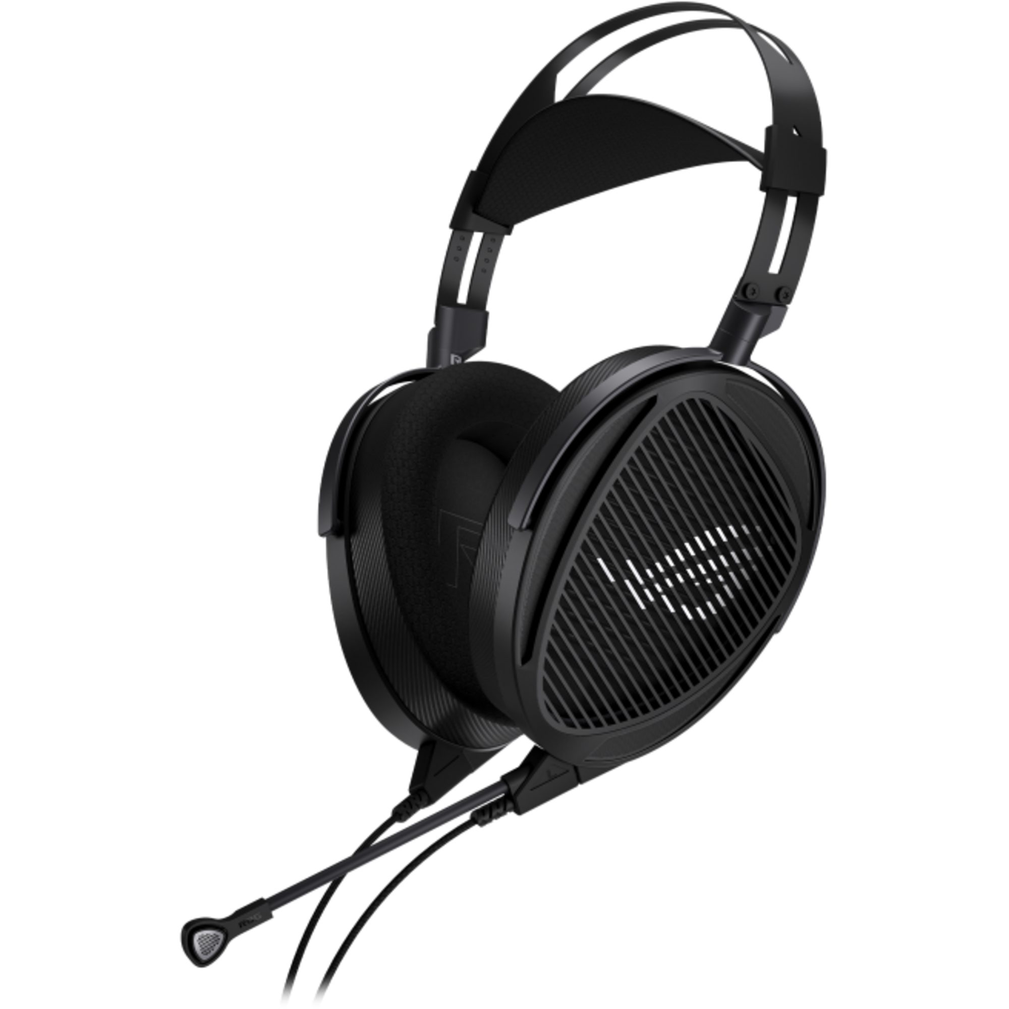 Asus ASUS ROG Kithara, Gaming-Headset, (Kabelgebunden) Headset (Full-Band MEMS-Boom-Mikrofon, Ohrmuscheln mit charakteristischen ROG-Elementen, Auswechselbare Hörmuschelpolster (Kunstleder mit Stoff, Velours) für individuellen Komfort und Klang)