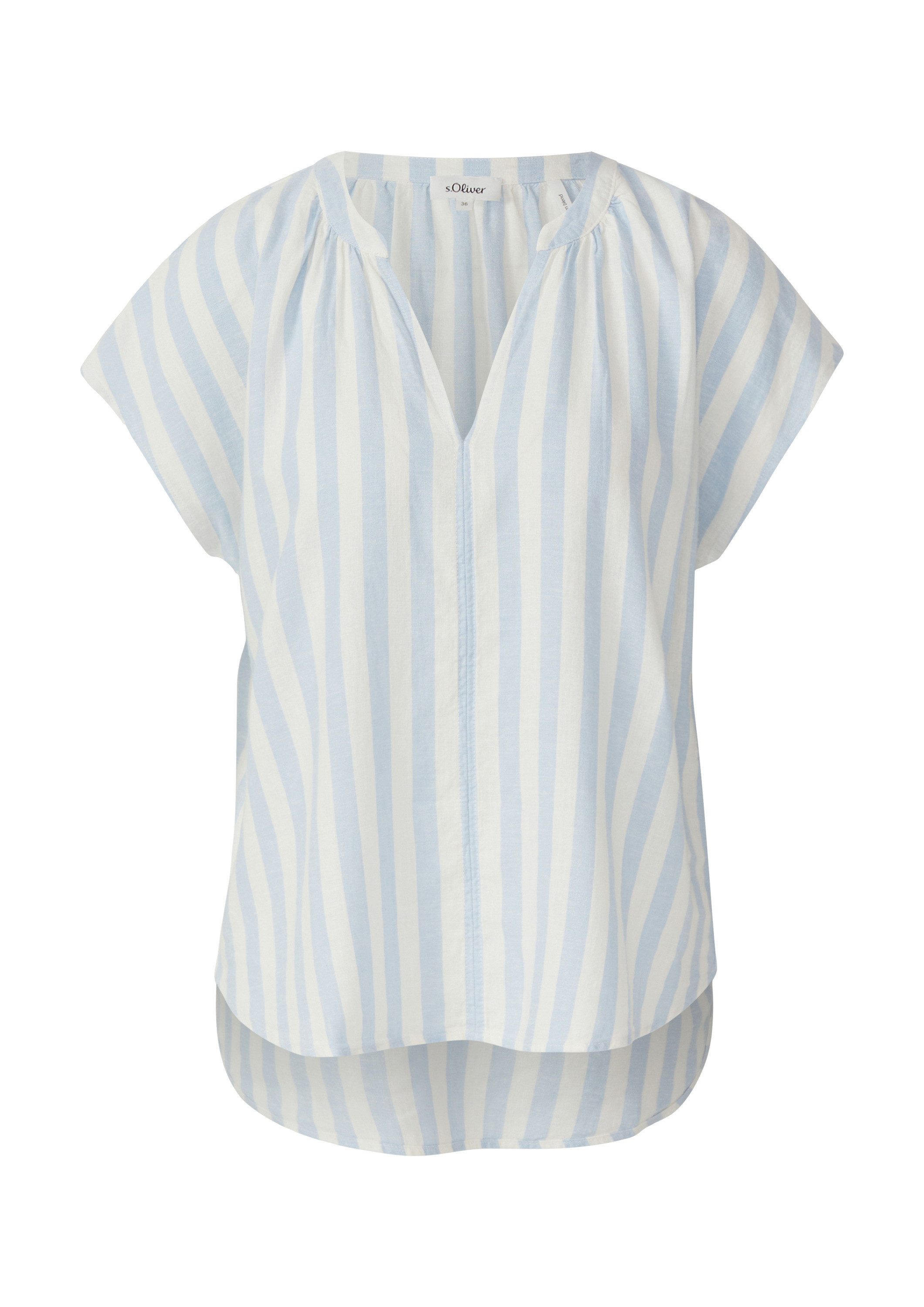 s.Oliver Kurzarmbluse Bluse Ärmellose Bluse aus günstig online kaufen