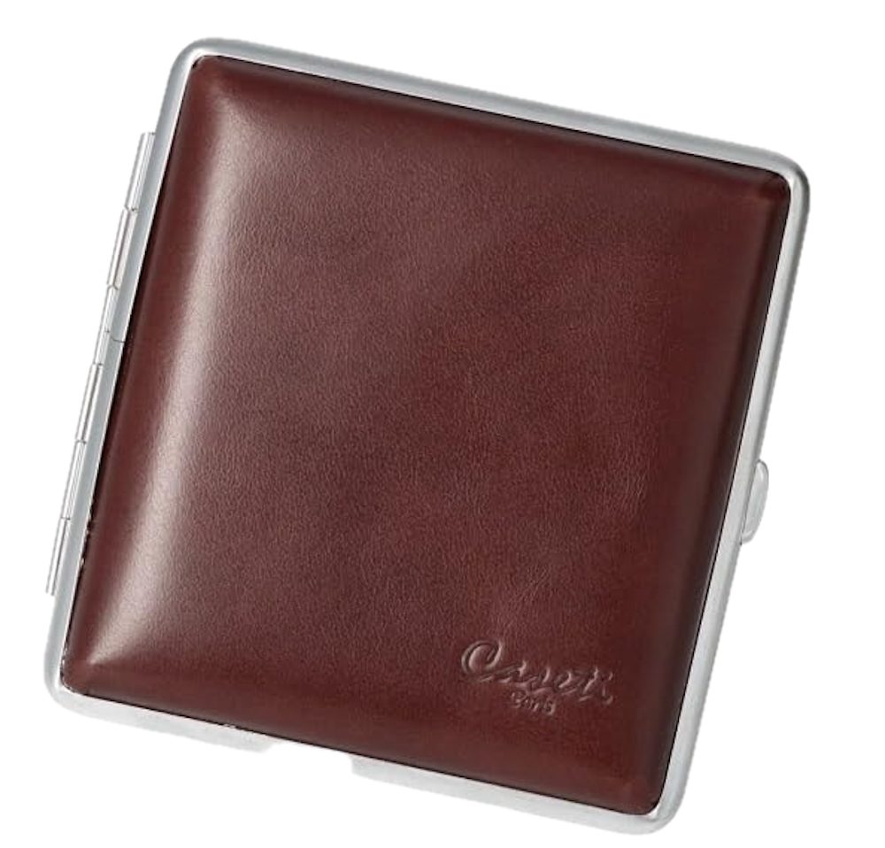 LK Trend & Style Tabakbeutel Leder Schatulle für 20 Zigaretten, braun, mit günstig online kaufen