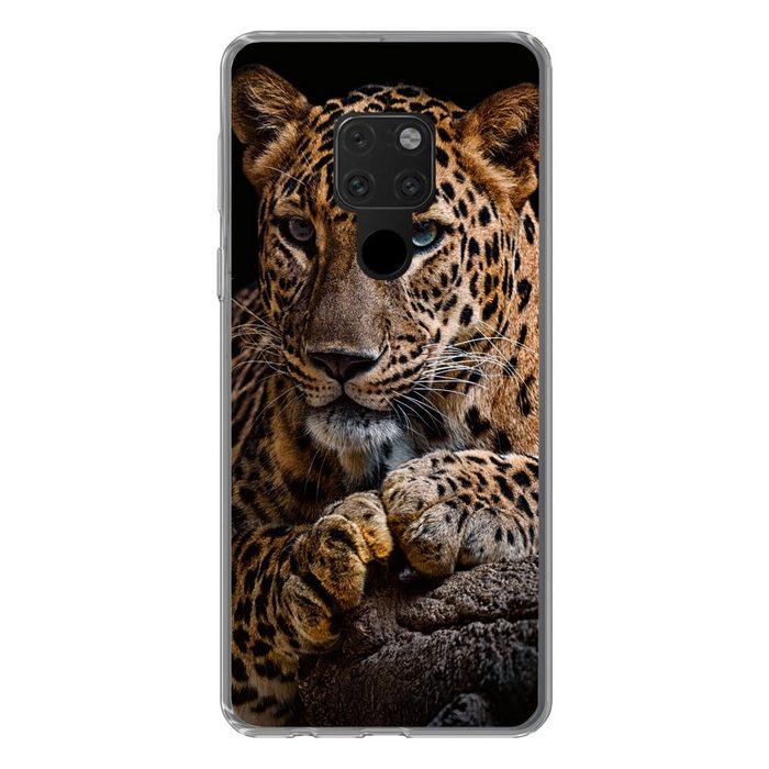 MuchoWow Handyhülle Wildtiere - Panther - Porträt - Schwarz - Tiere Phone Case Handyhülle Huawei Mate 20 Silikon Schutzhülle