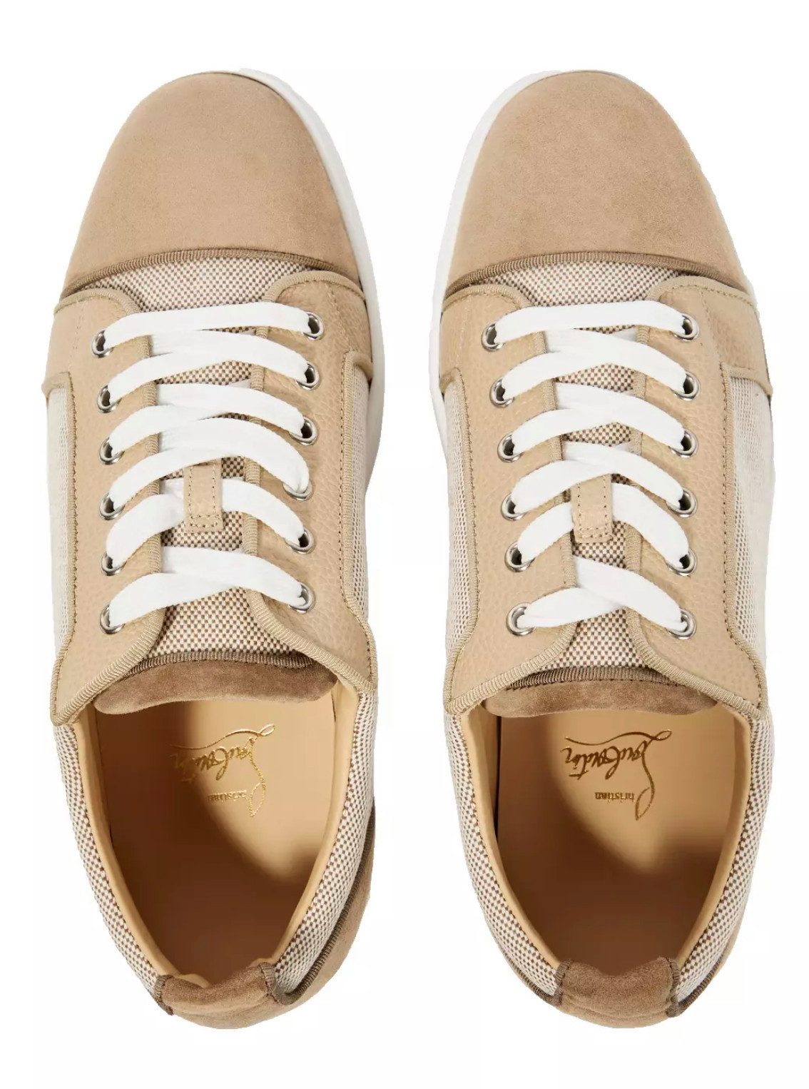 CHRISTIAN LOUBOUTIN Louis Suede Canvas Schuhe Sneaker Handwerkskunst aus It günstig online kaufen