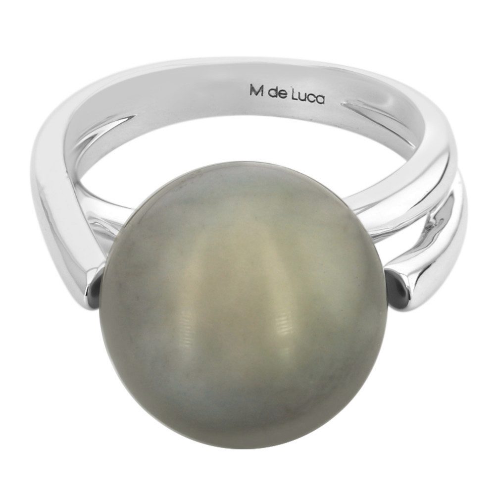 Cavill Perlenring Cavill 10K Weißgold Tahitiperlenring 13 mm, rund, Damen Echtschmuck (1-tlg)