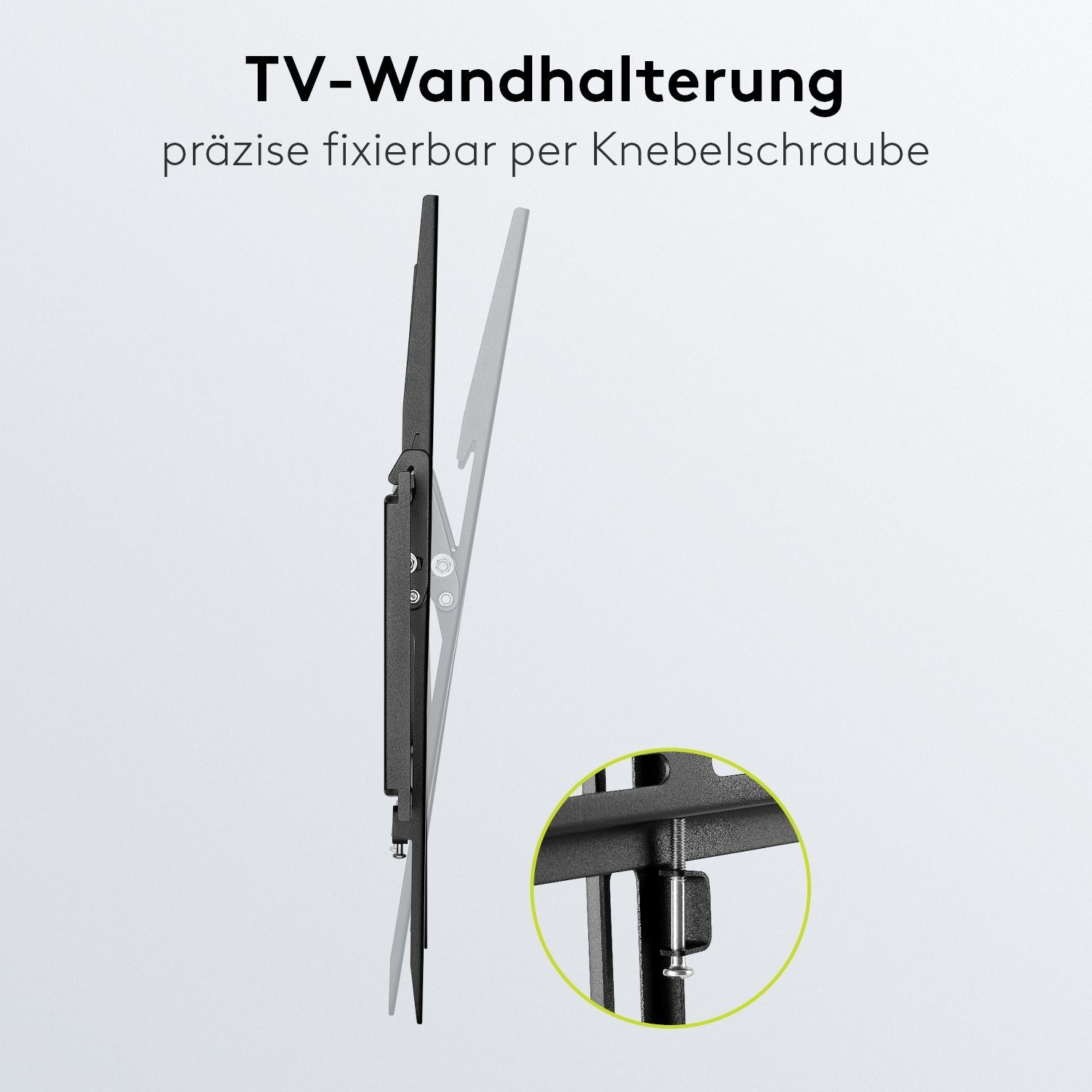 Goobay TV-Wandhalterung Basic Zoll, kg neigbar 35 / TV-Wandhalterung, 8° (bis (L) / 70,00 Schwarz) TILT Zubehör, Traglast inkl