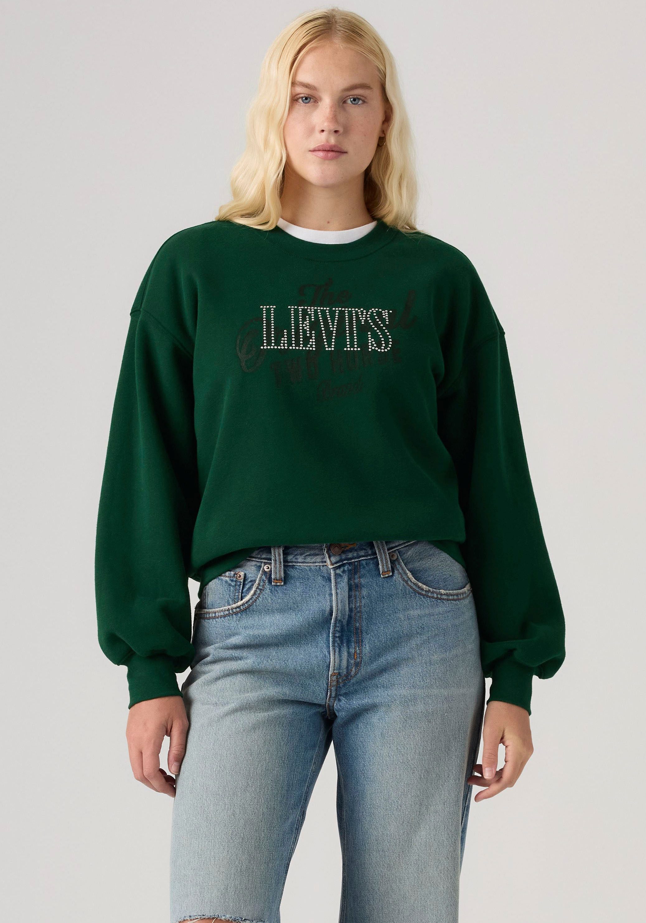 Levi's® Sweatshirt GR EVERYDAY CREW 2.0 Glitzerdetails im Vorderteil