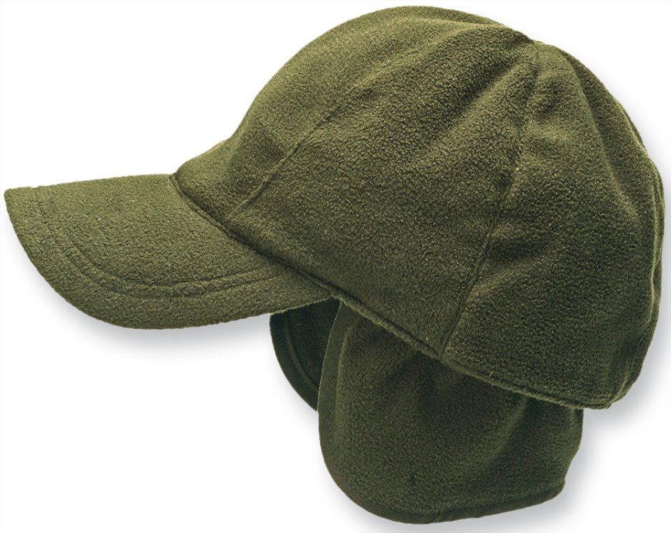 Elutex Baseball Cap Wendecap "Windsor" Jagdkappe oliv orange aus Fleece mit Ohrenklappen