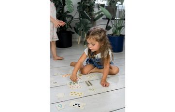 KINDSGUT Lernspielzeug (Set, 10-St), Lernspiel Zahlen, Kinderspiel, Lernpuzzle, Nummern, Zahlen-Lern-Puzzle aus Holz für Babys und Kleinkinder, Tiermotive, Symbole, für zuhause und unterwegs, umweltfreundlich