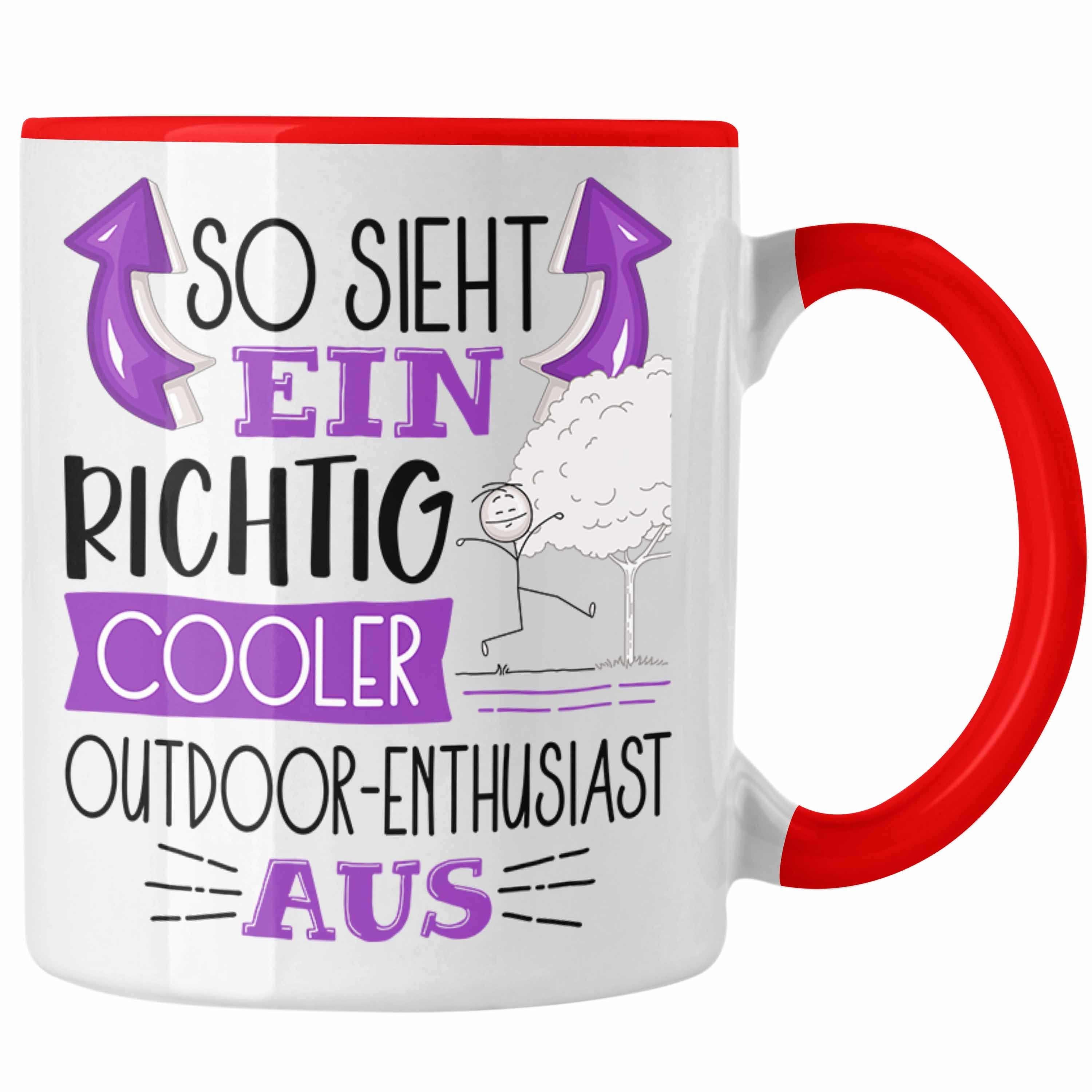 Trendation Tasse Cooler Tasse Lus Sieht Outdoor-Enthusiast So Ein Richtig Rot Geschenk Aus