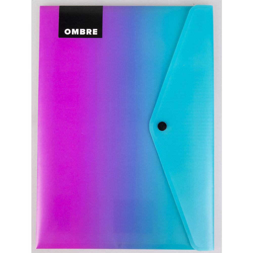 Karton P+P Doppelordner Dokumententasche - Ombre - DIN A4 - blau/pink