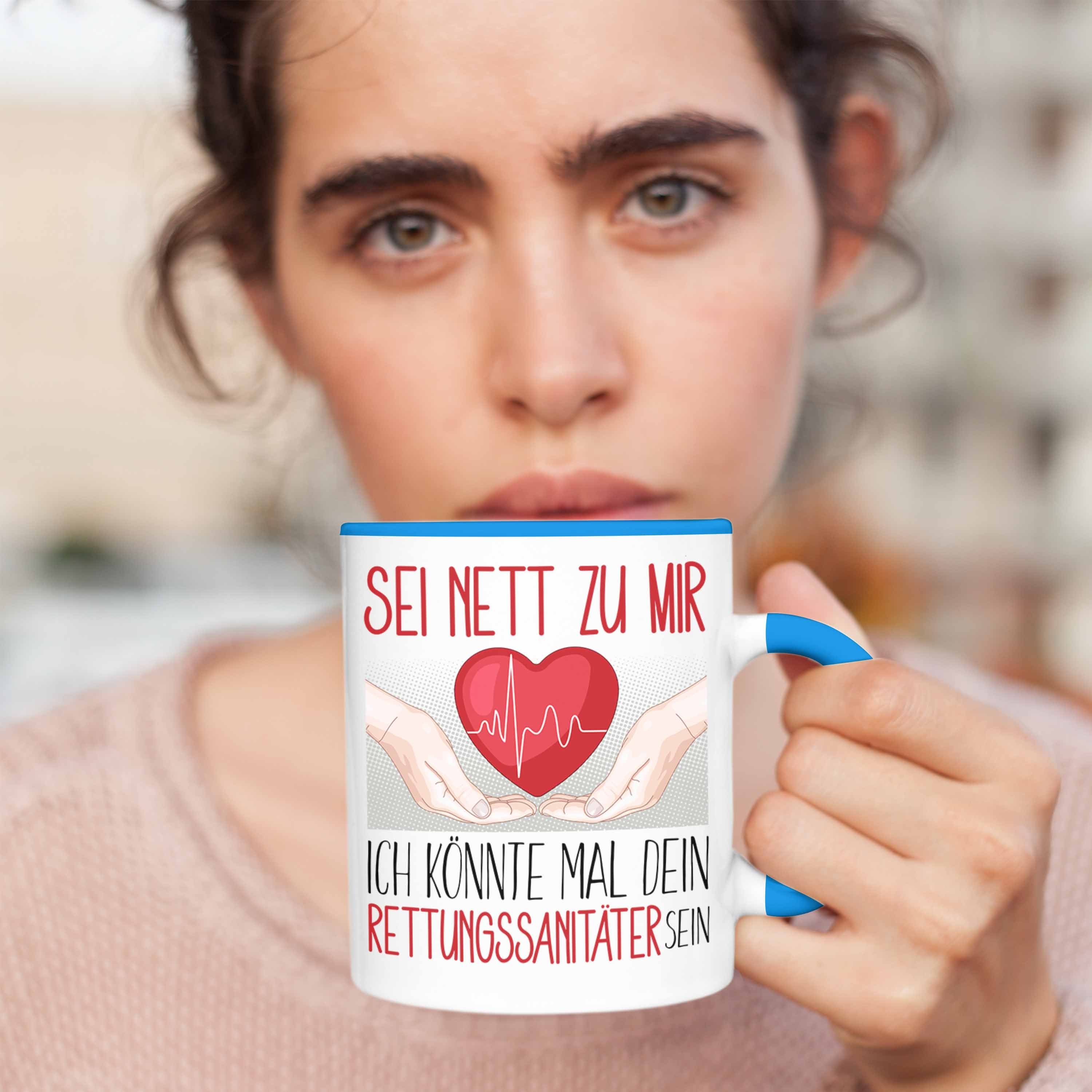 Geschenk Ausbildung Blau Rettungssanitäter Rettungsdienst Studium Ges Trendation Tasse Tasse