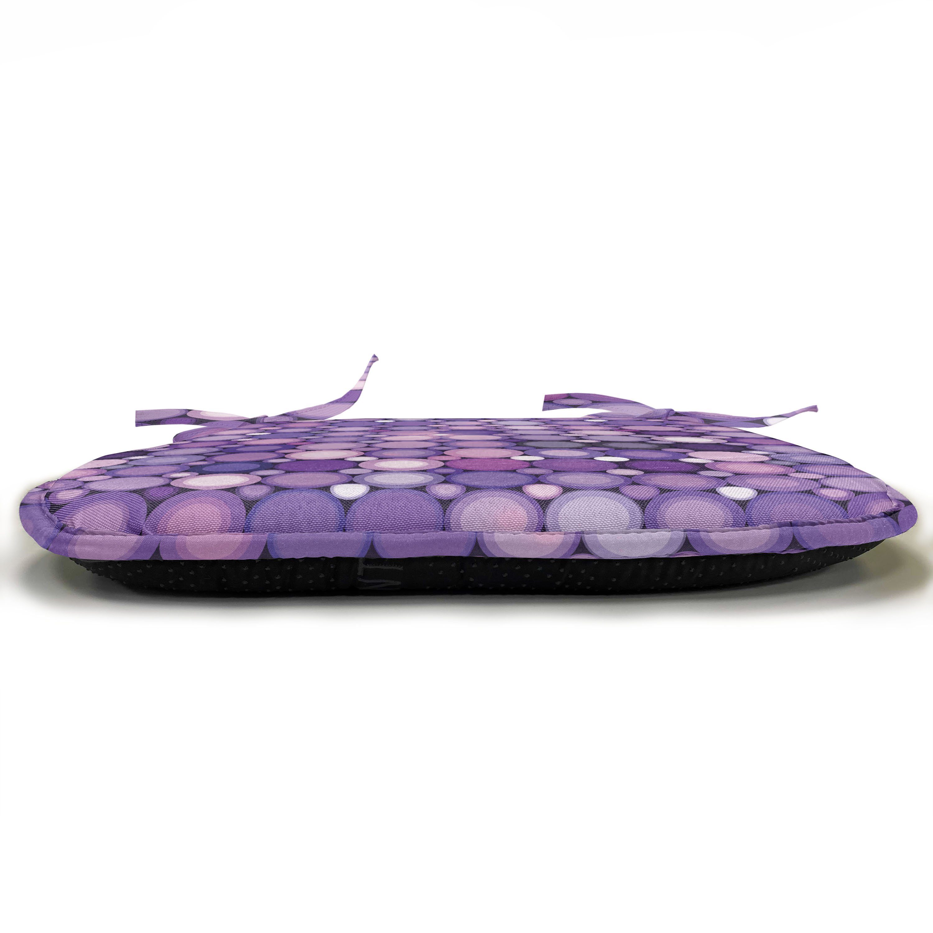 Abakuhaus Stuhlkissen Dekoratives wasserfestes Violet mit Riemen Küchensitze, Kreise für Modern Kissen Geometrische